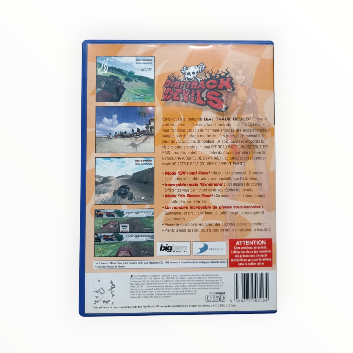 Dirt Track Devils playstation 2 (PS2)