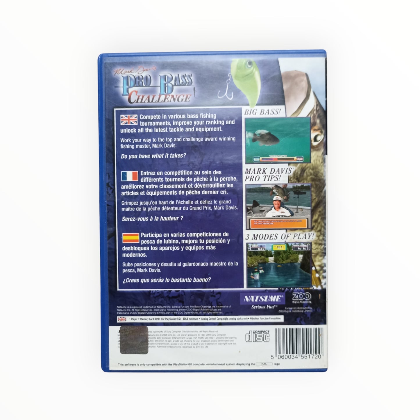 Mark Davis Pro Bass Challenge playstation 2 (PS2)