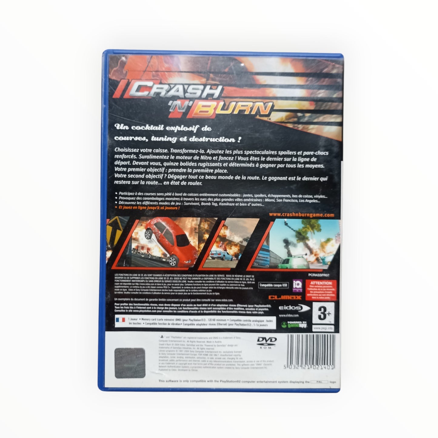 Crash'n'burn playstation 2 (PS2)