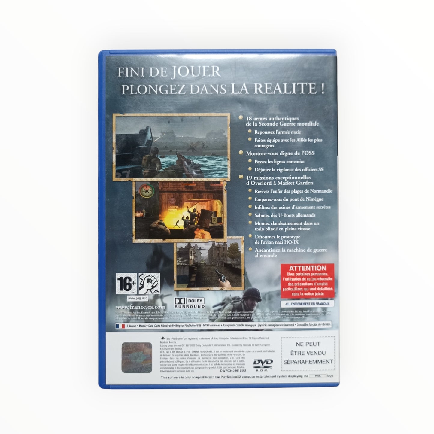 Medal of Honor : En première ligne Playstation 2 (PS2)