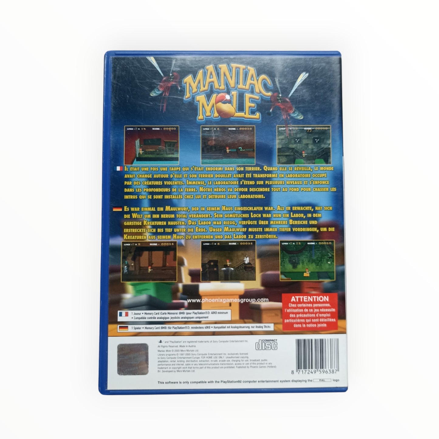 Maniac Mole playstation 2 (PS2)