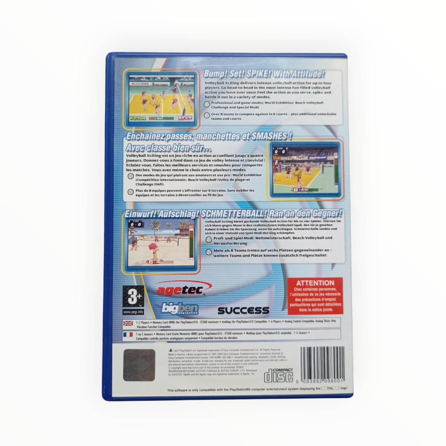 Volleyball Xciting playstation 2 (PS2)