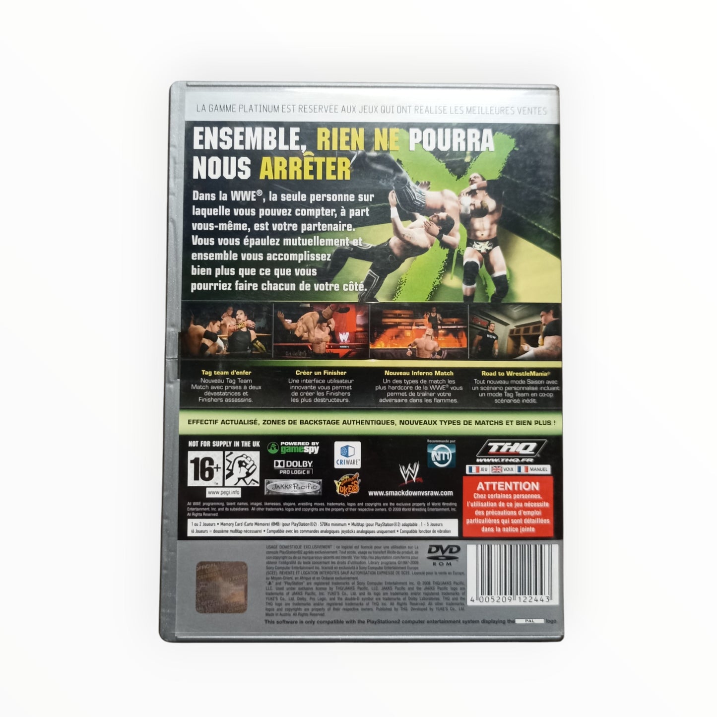 WWE Smackdown vs Raw 2009 - Platinium playstation 2 (PS2)