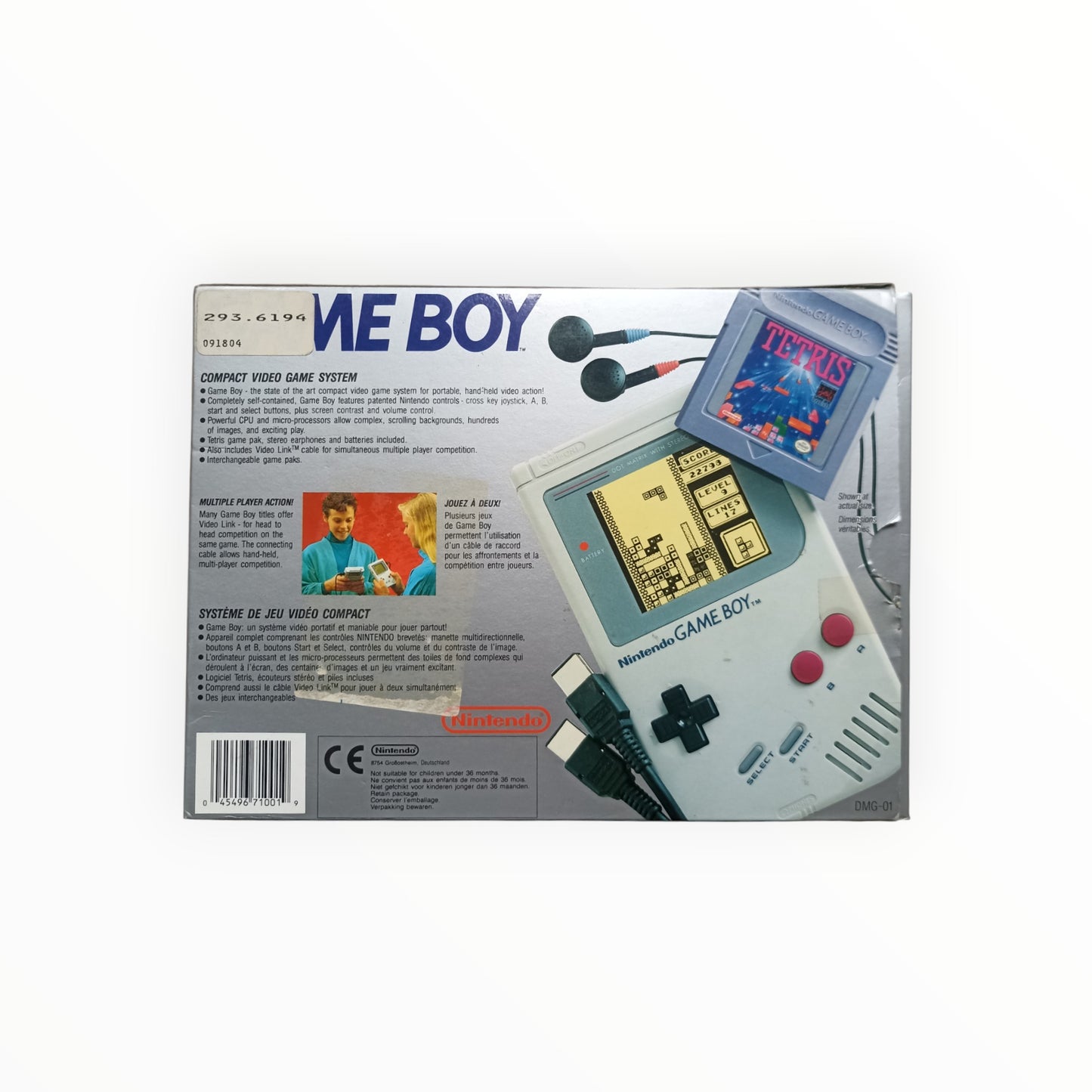 Console Nintendo GameBoy Fat Version Tetris en boîte Complet
