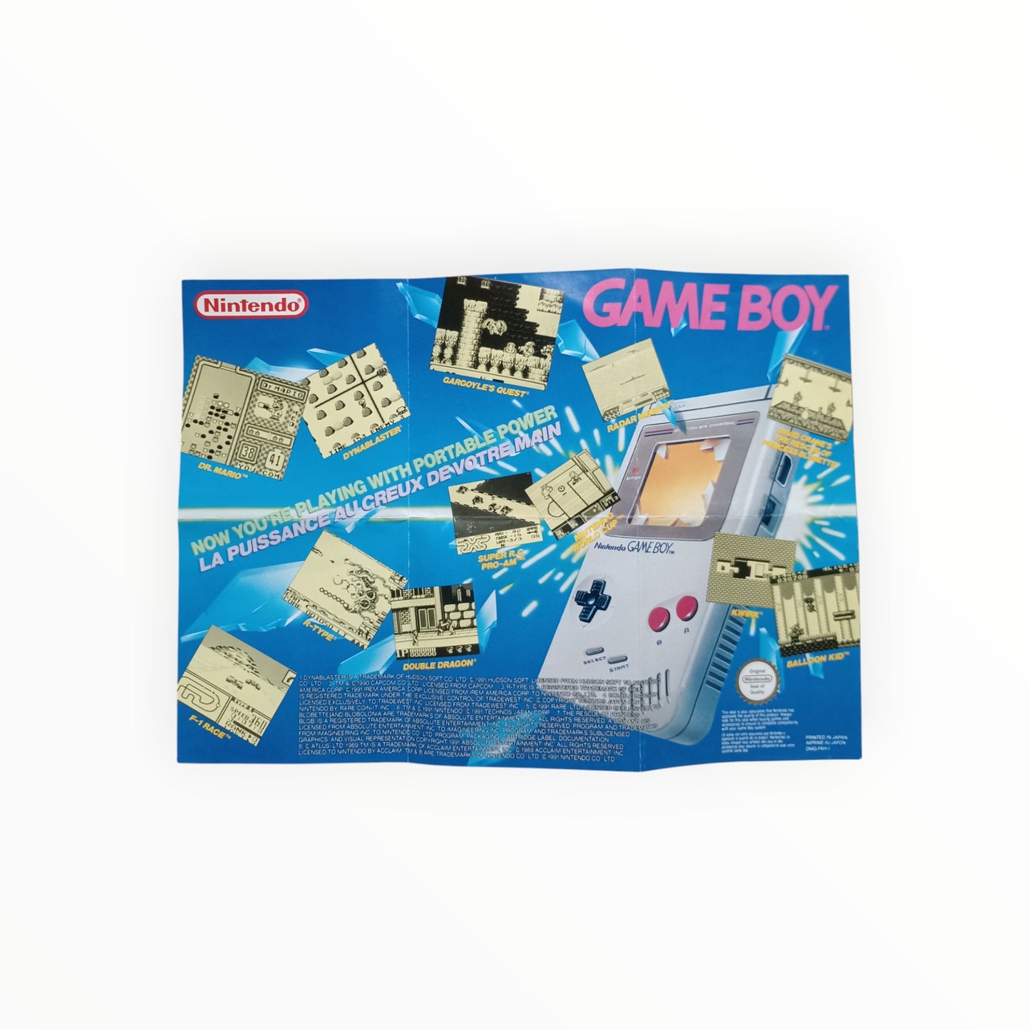 Console Nintendo GameBoy Fat Version Tetris en boîte Complet