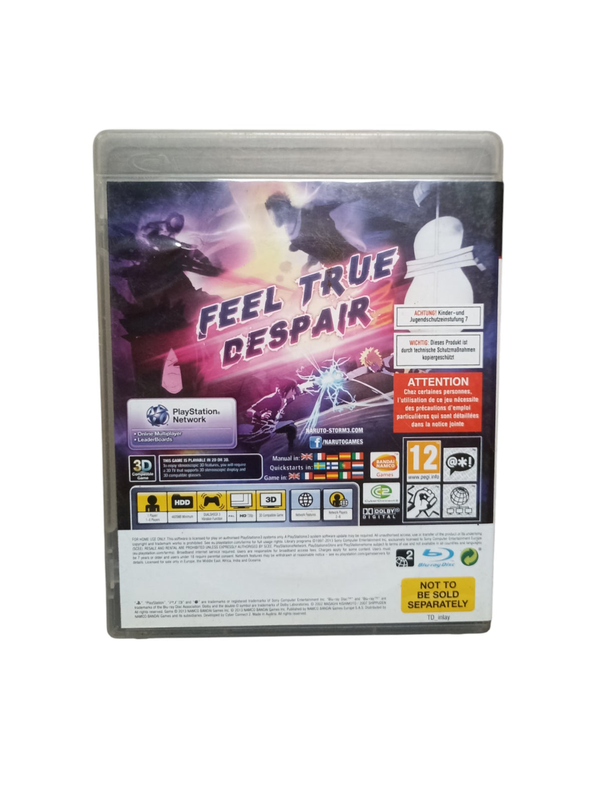 Naruto Ultimate Ninja Storm 3 : True Despair Playstation 3 (PS3)