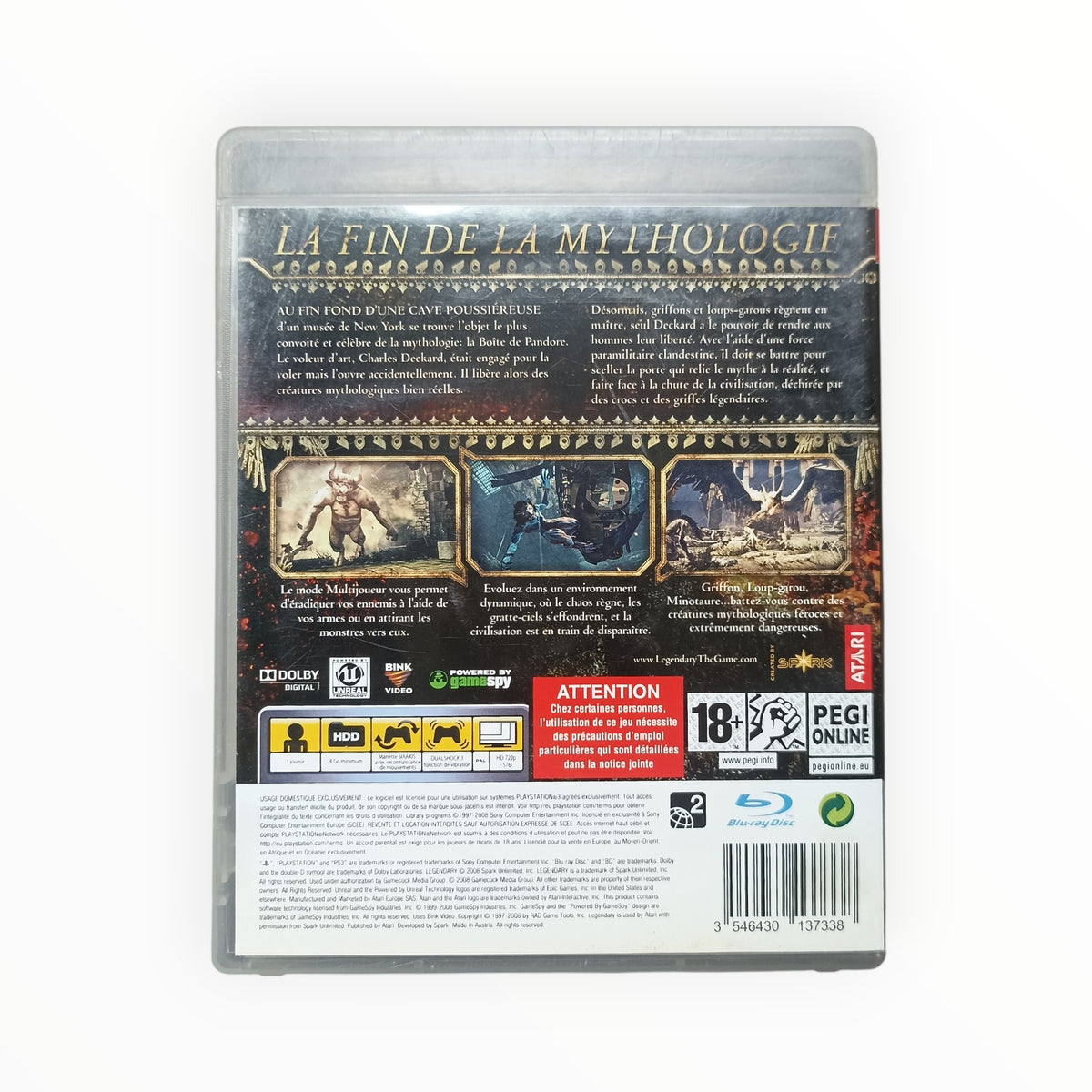 Legendary PS3 PAL FR Fonctionnel
