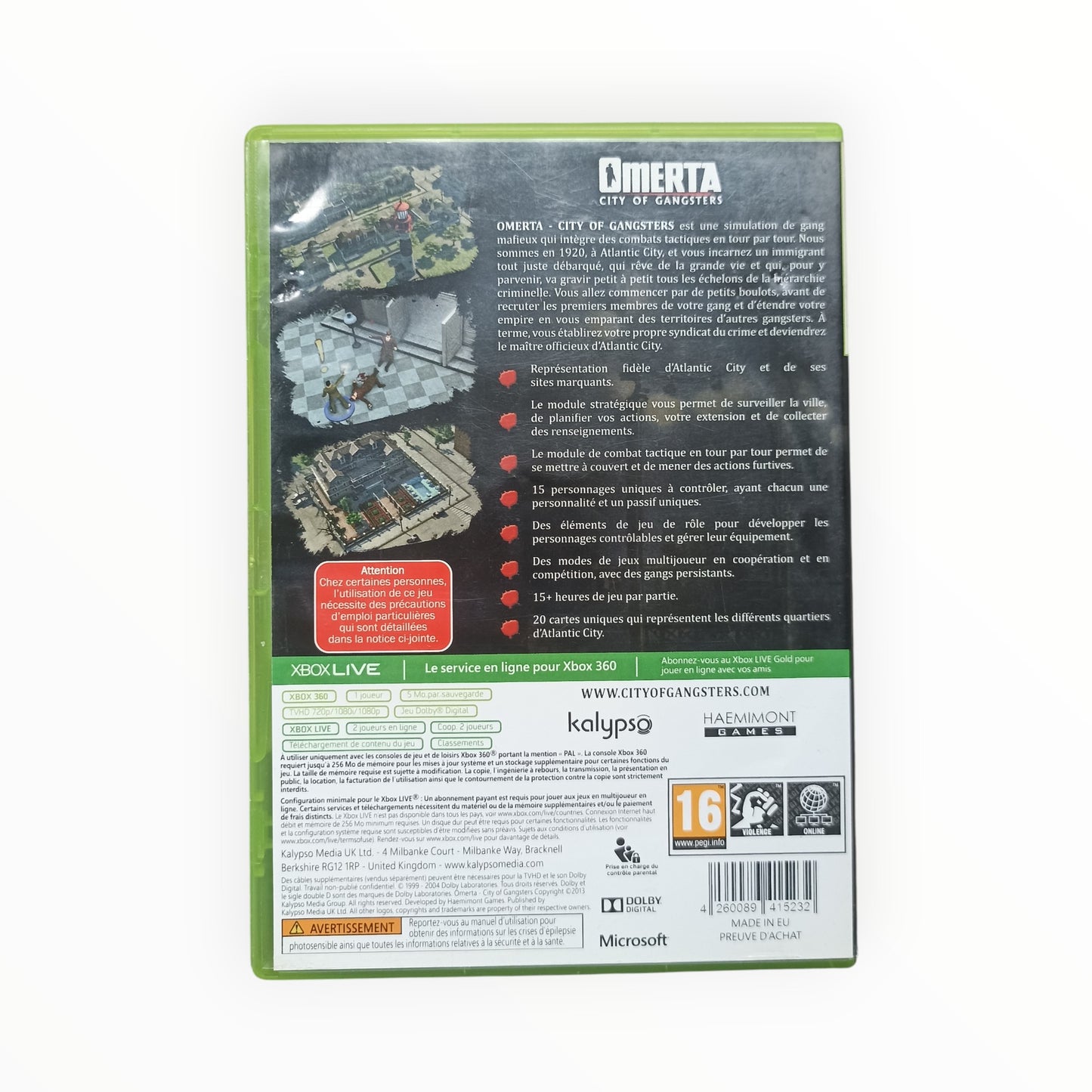 omerta city of gangsters Xbox 360
