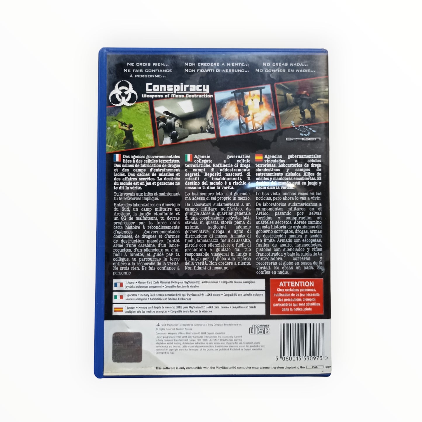 Conspiracy Armes de Destruction Massives playstation 2 (PS2)