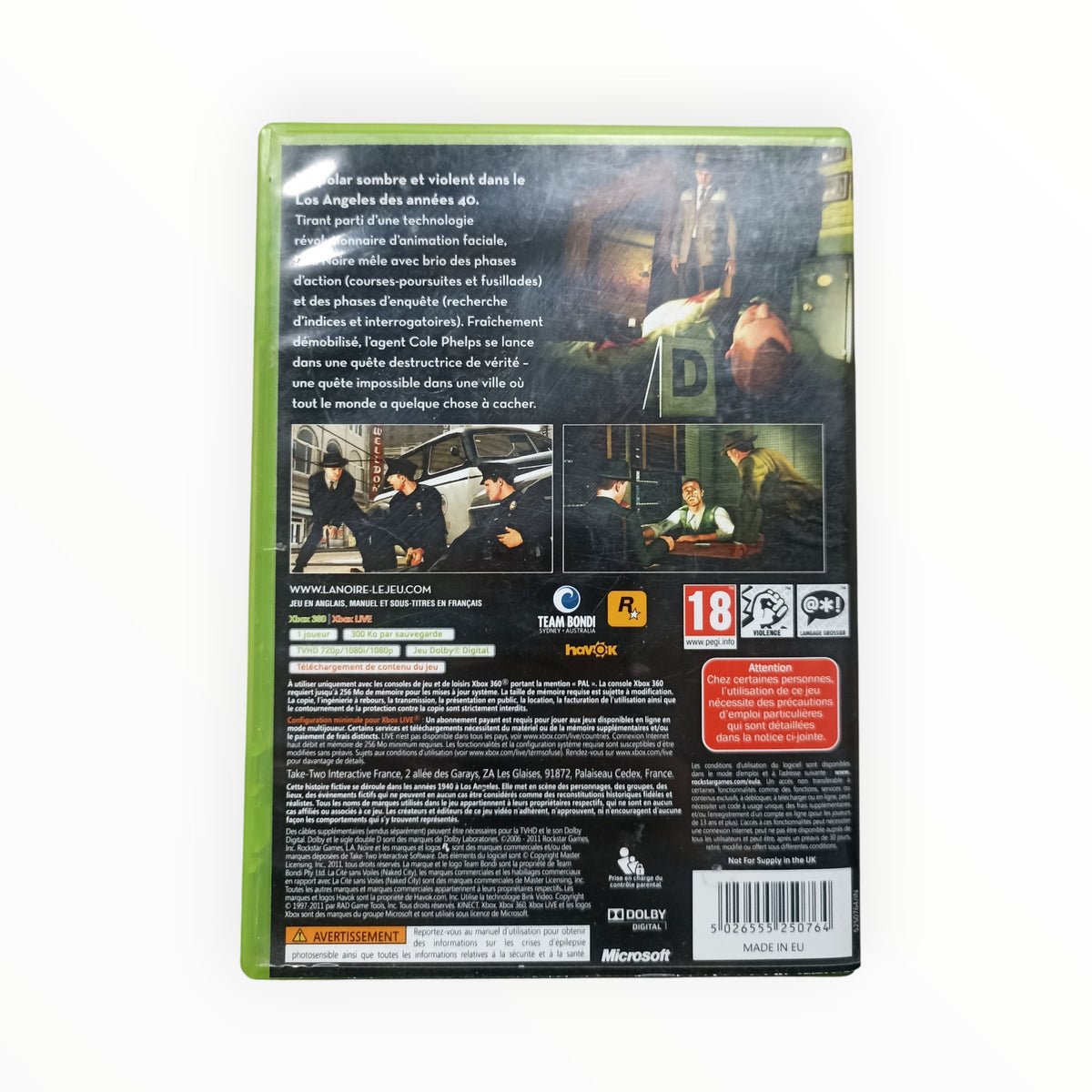 LA noire Xbox 360