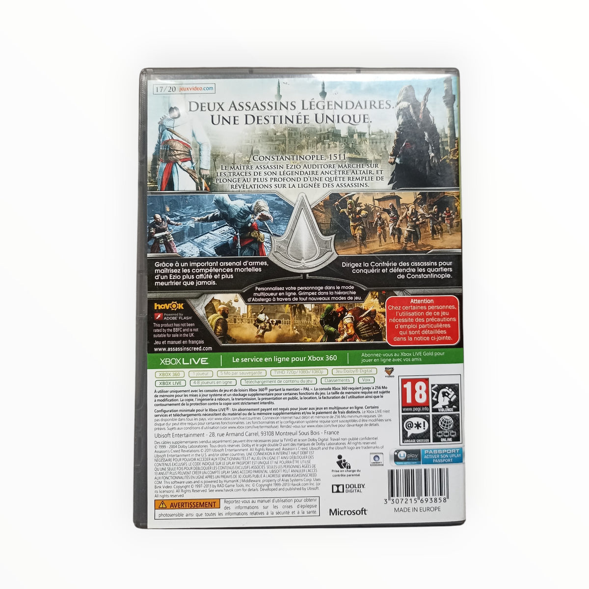 Assassin's Creed Revelations Classics Xbox 360 PAL FR Fonctionnel | Masaru