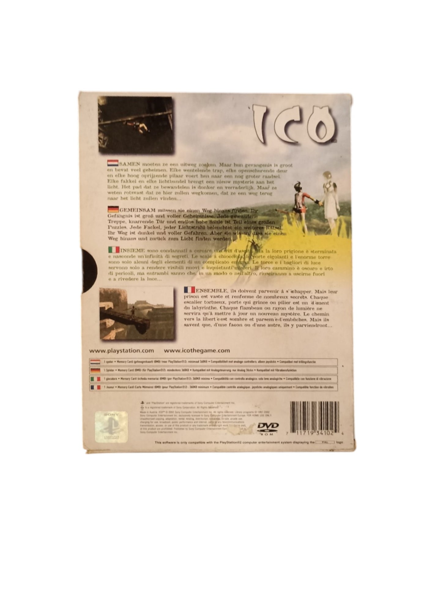 ICO version cartonnée playstation 2 (PS2)