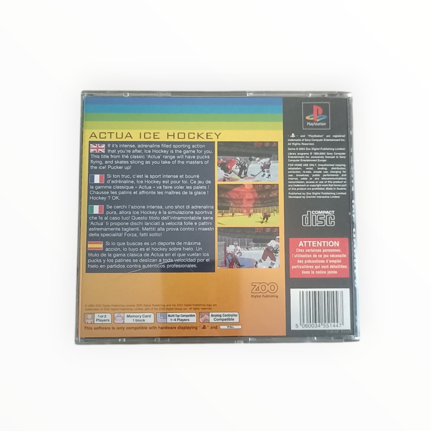 actua ice hockey playstation 1 PS1
