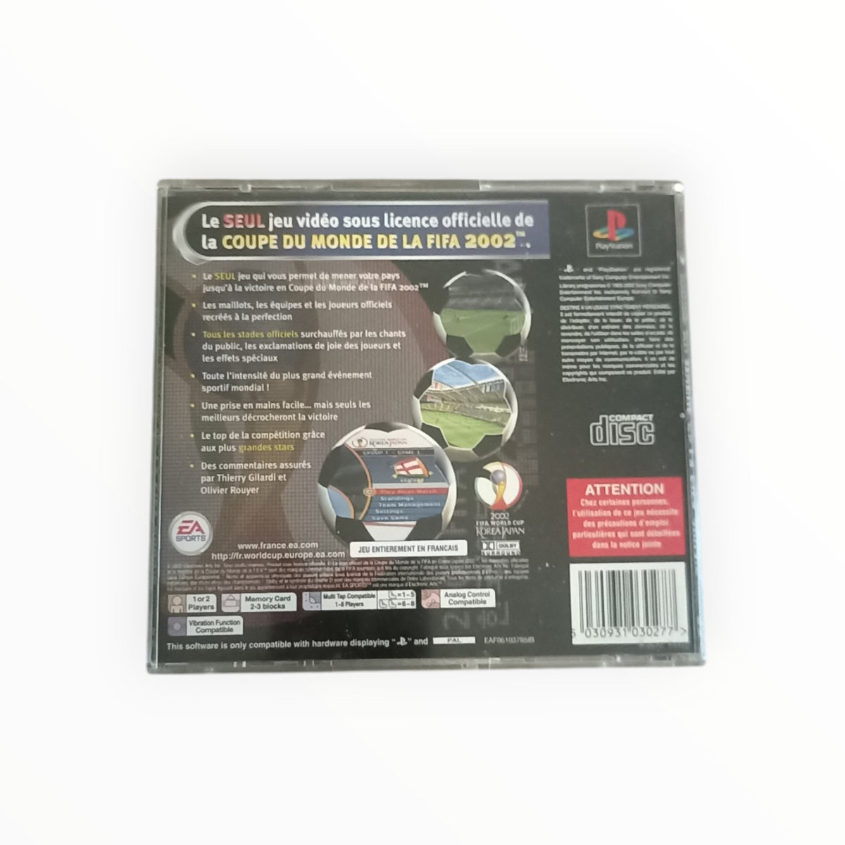 coupe du monde fifa 2002 playstation 1 PS1