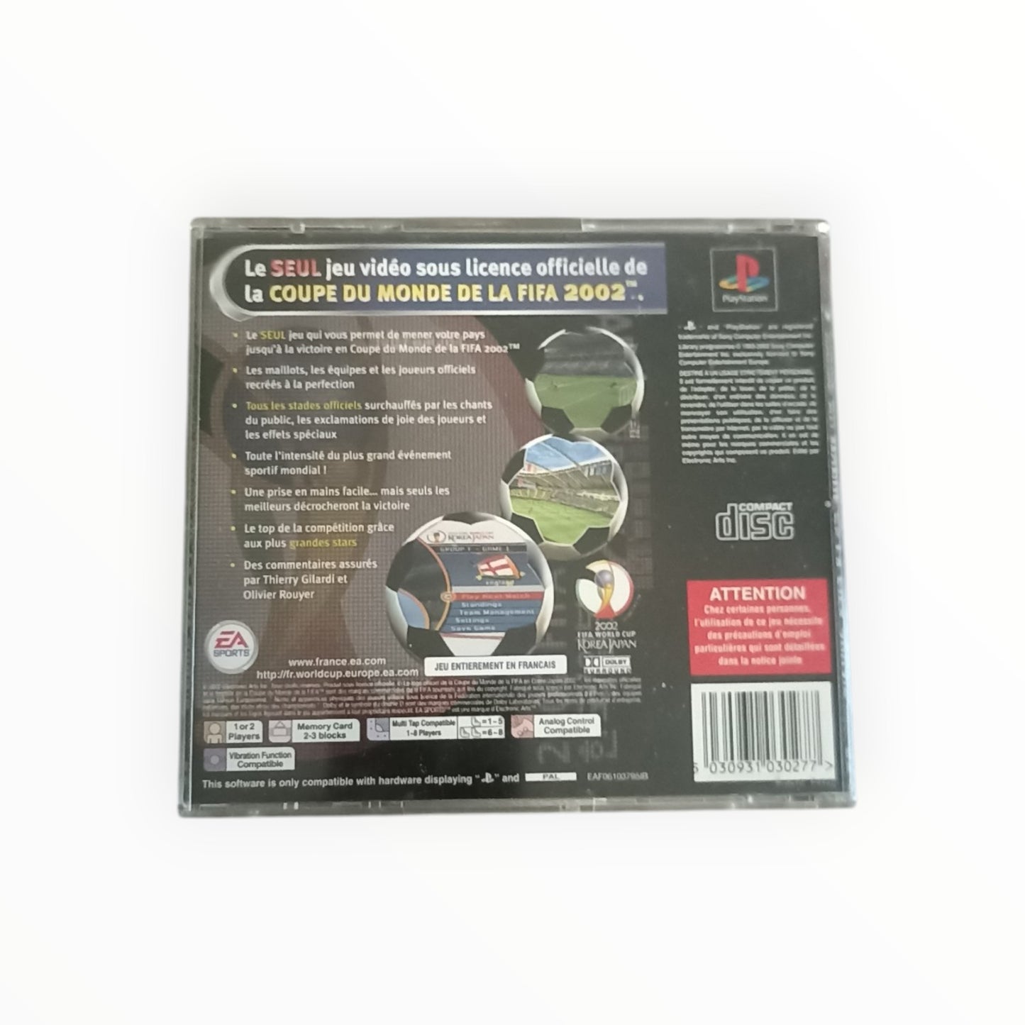 coupe du monde fifa 2002 playstation 1 PS1