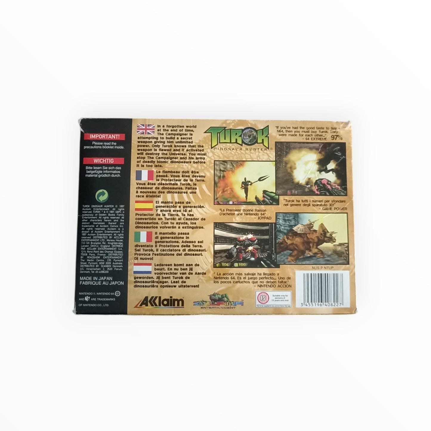 turok dinosaur hunter nintendo 64 N64