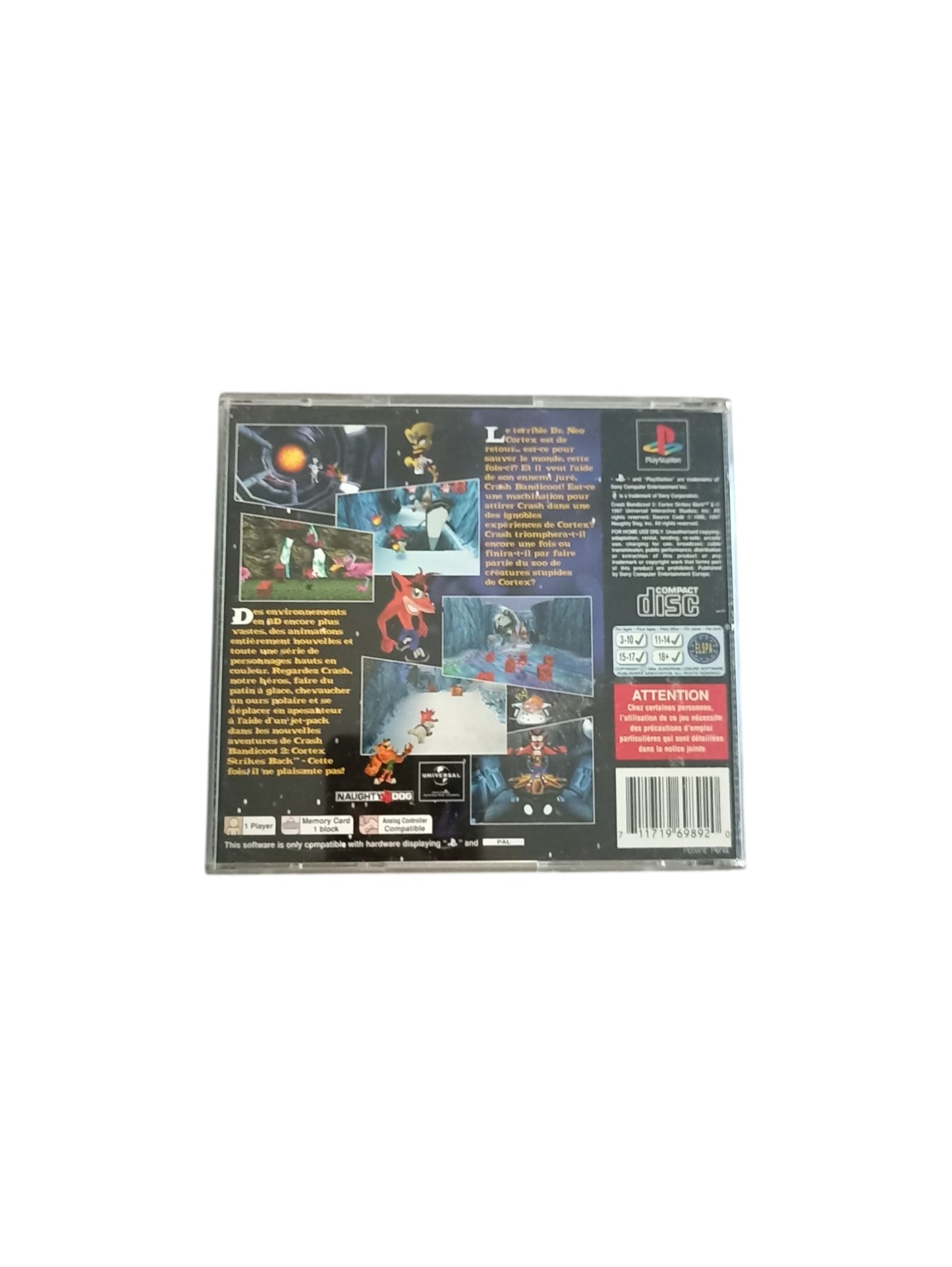 Crash Bandicoot 2: Cortex Strikes Back – PlayStation 1 – Complet avec notice