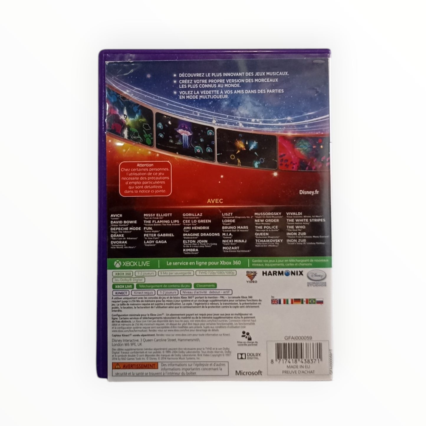 Disney Fantasia Le Pouvoir du Son Xbox 360
