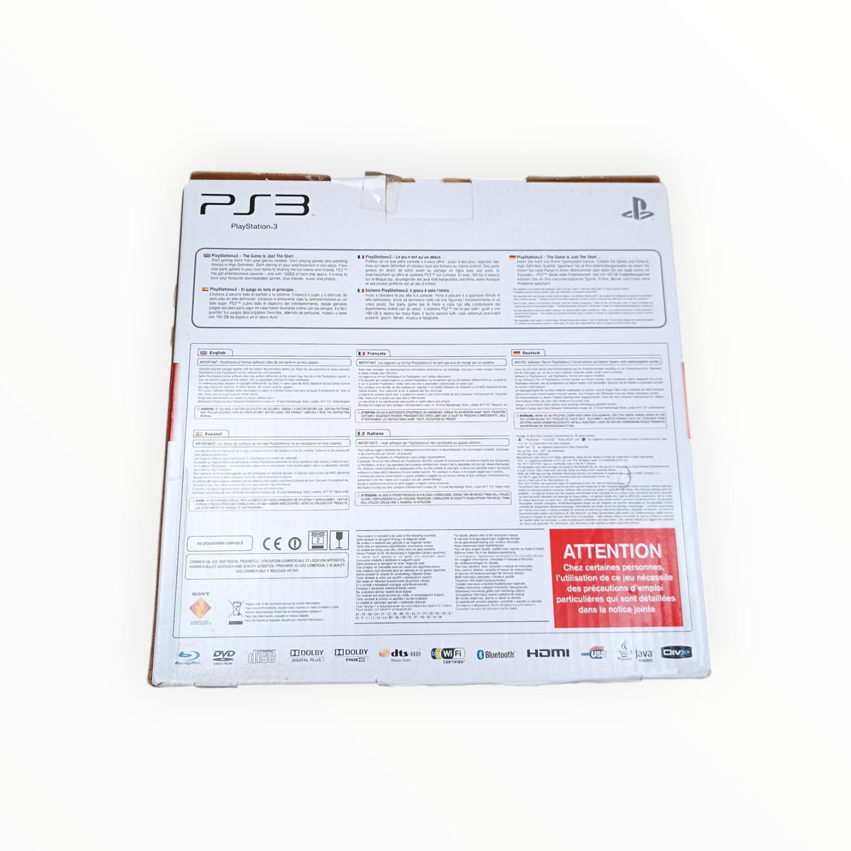 Boite seule Console PS3 160GO