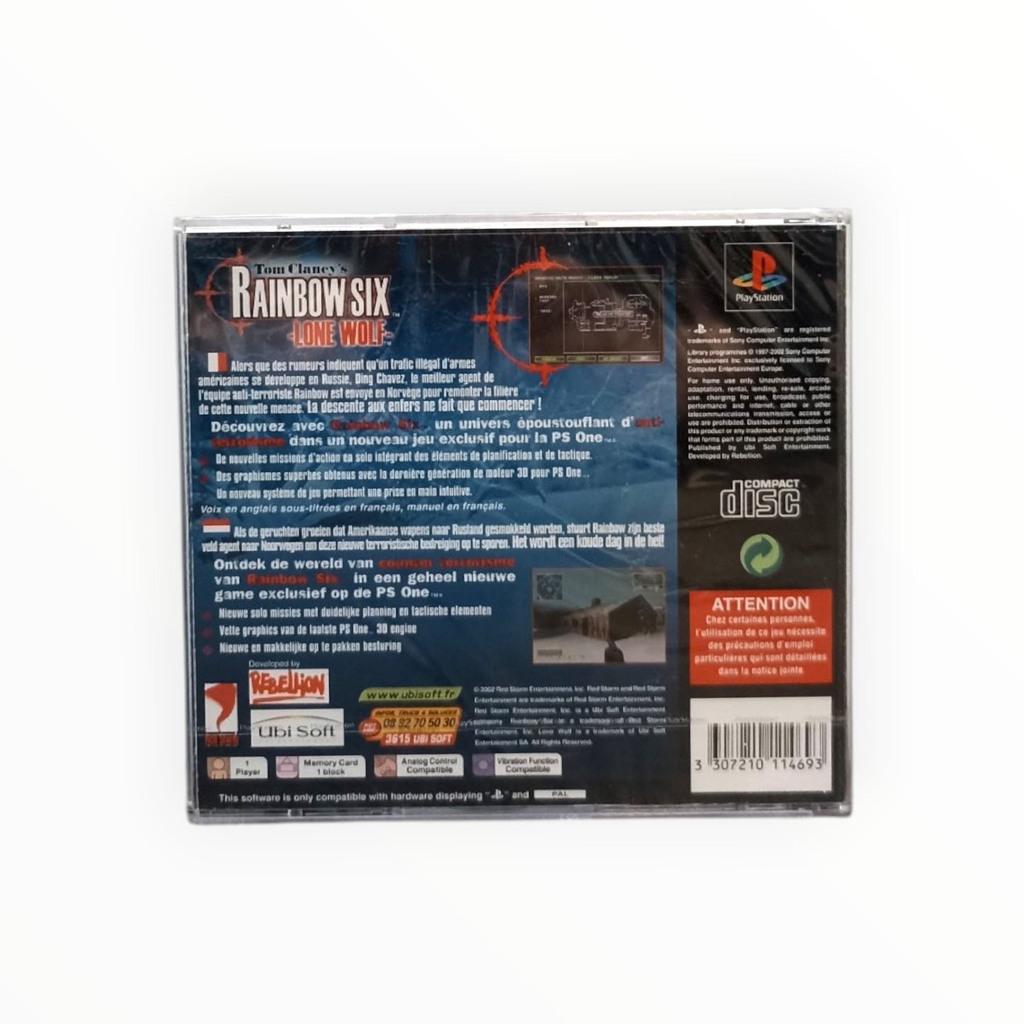 Tom Clancy’s Rainbow Six Lone Wolf PS1 (neuf)