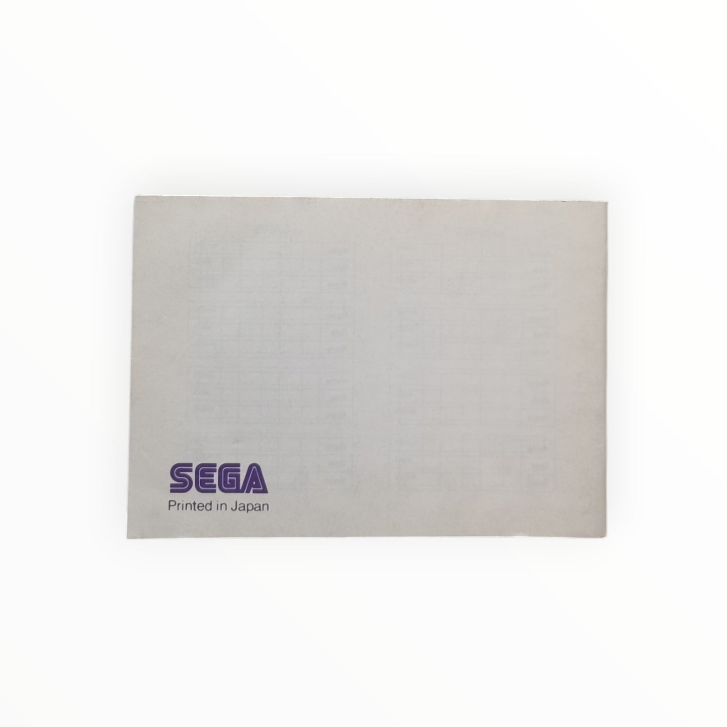 Parlour Games Notice Sega Master System