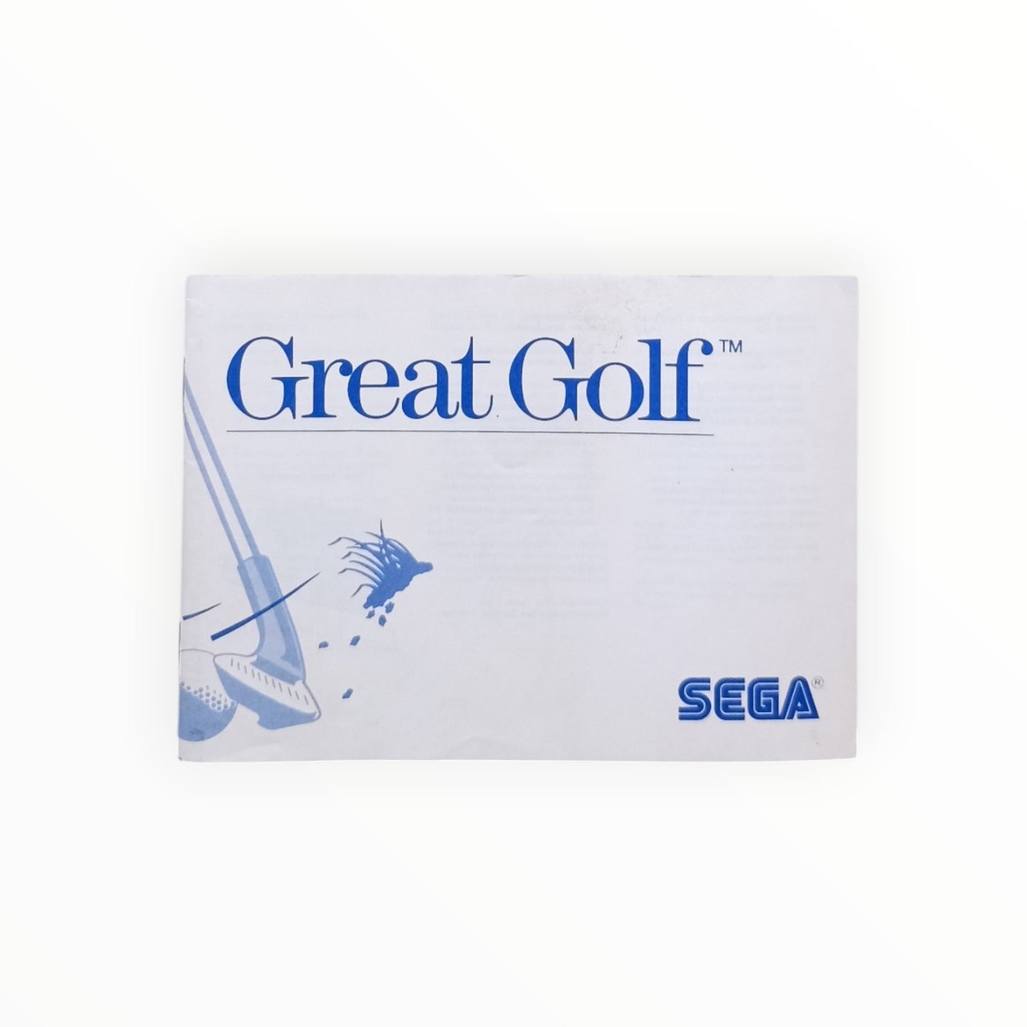 Great Golf Notice Sega Master System