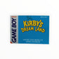 Kirby's Dream Land Notice Game Boy