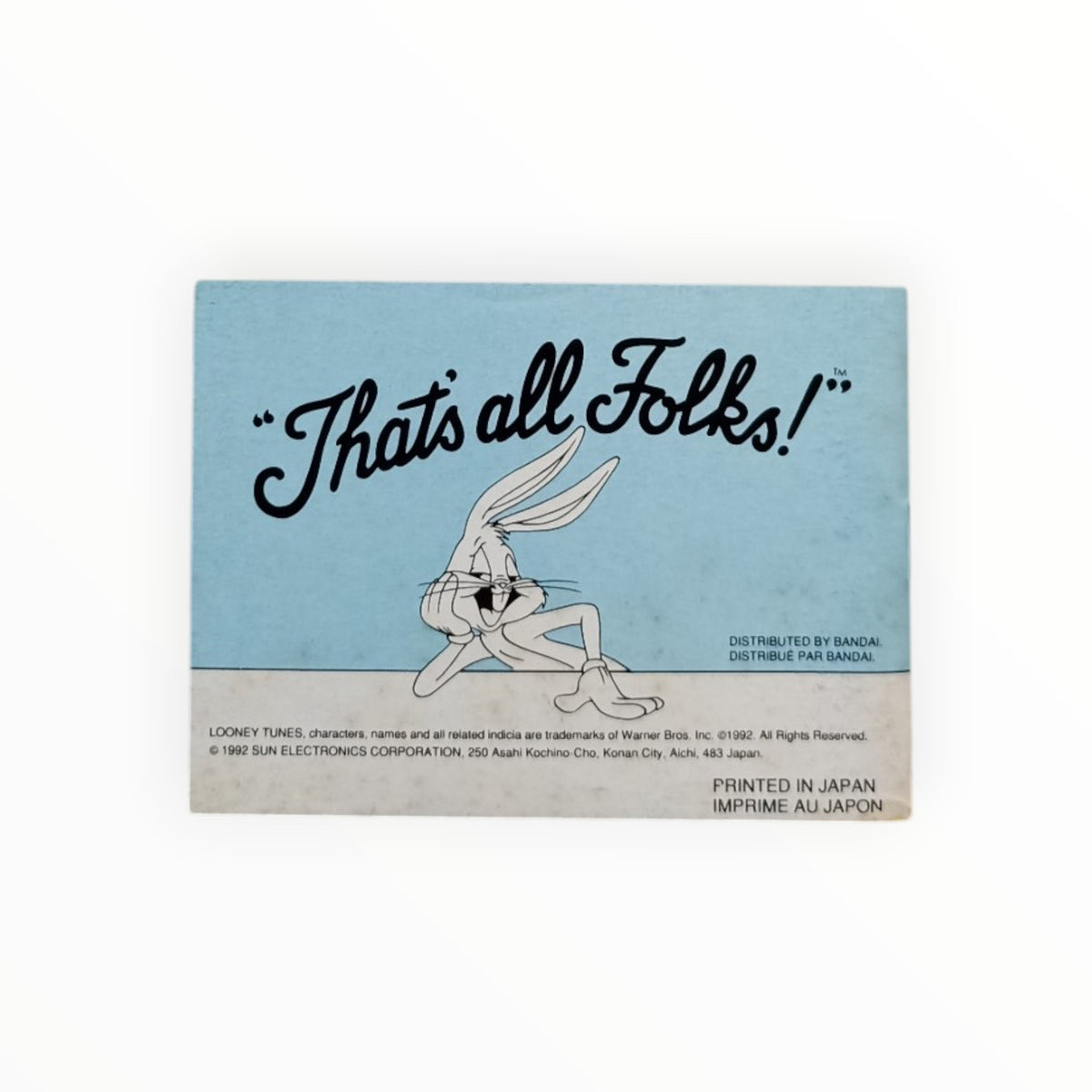 Looney Tunes Notice Game Boy