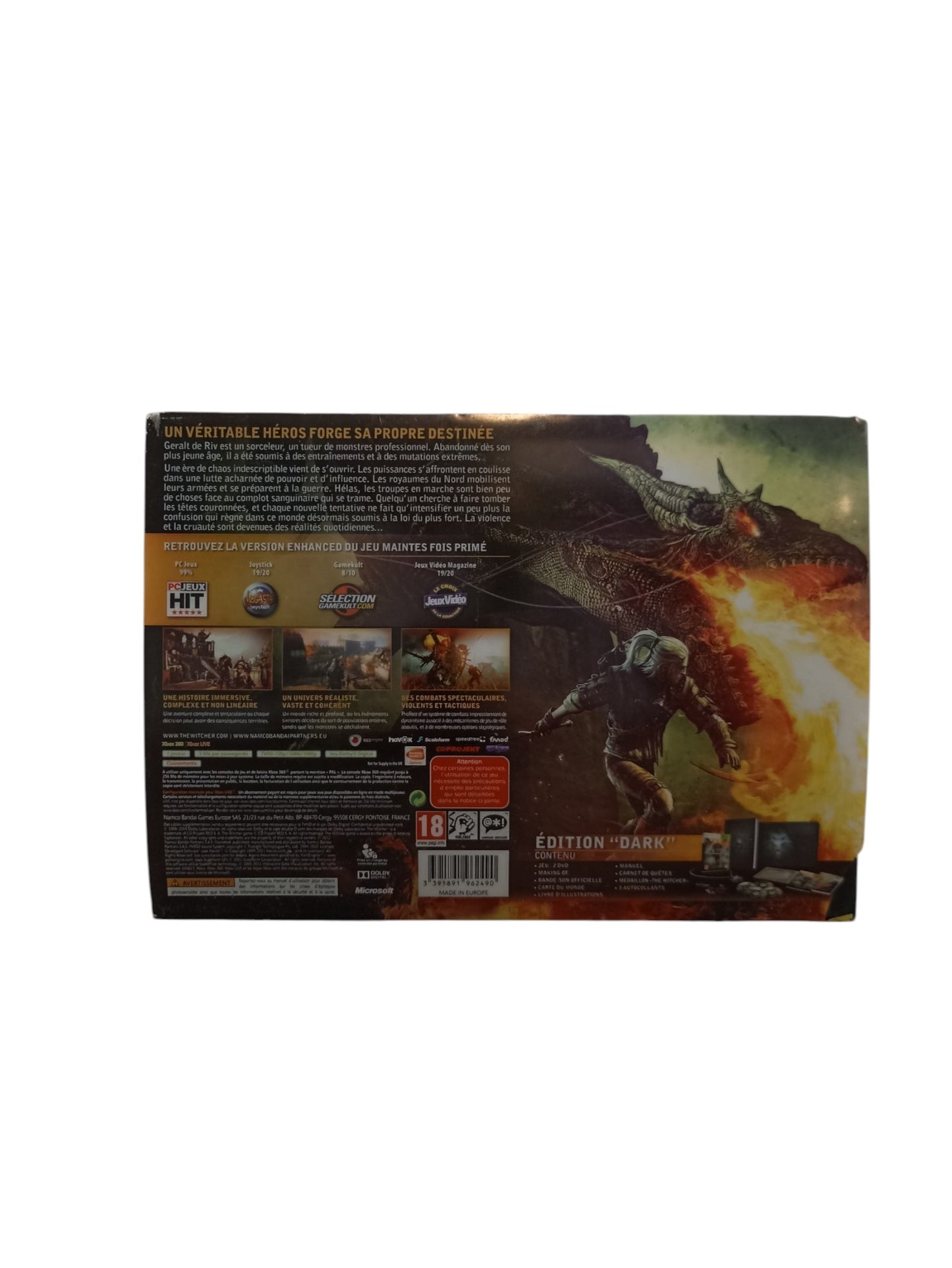 The Witcher 2 Assassins of Kings Enhanced Edition Xbox 360 Rare complet