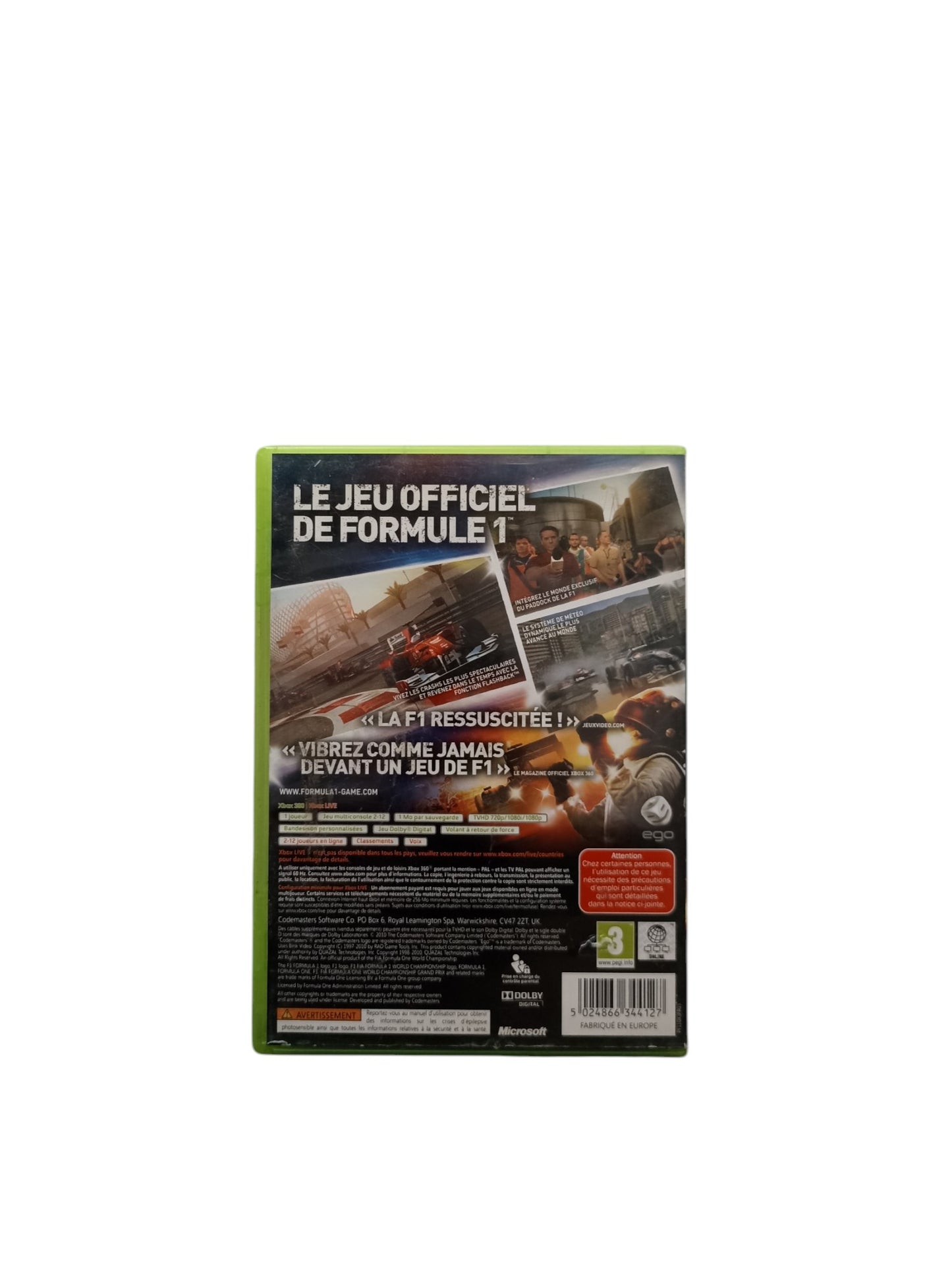 F1 2010 Xbox 360 Complet