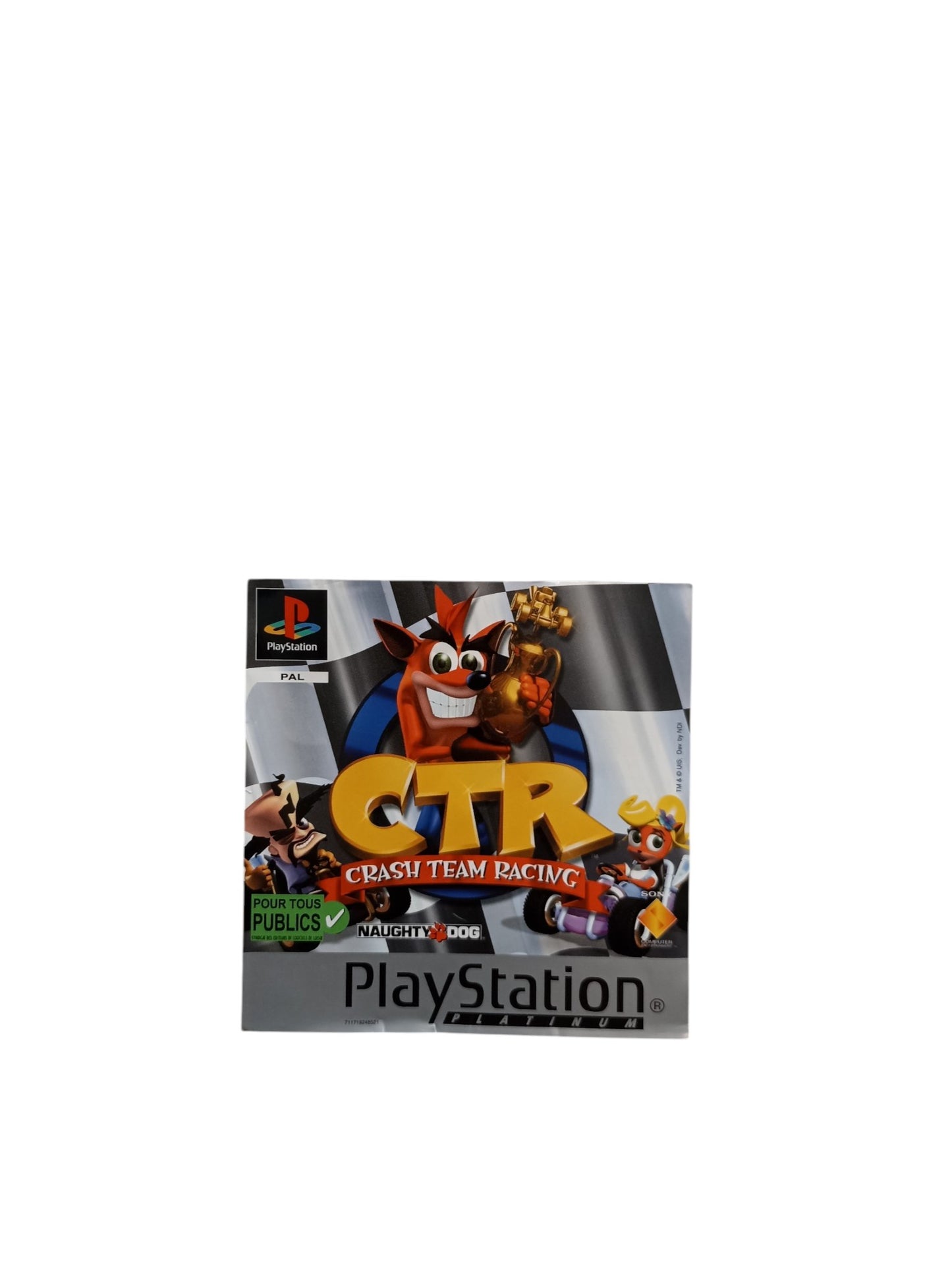 Jaquette Avant Crash Team Racing Version Platinum