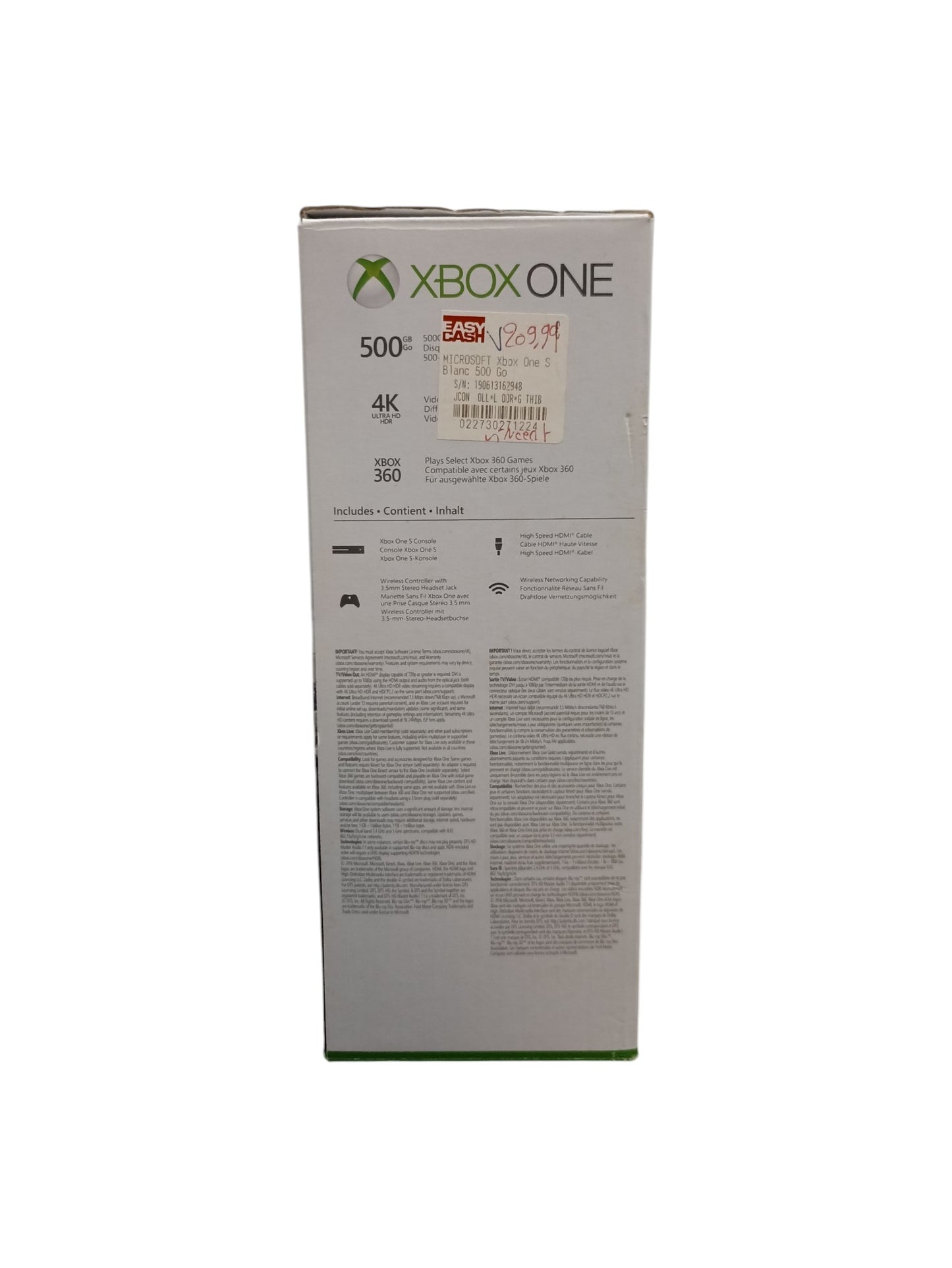 Boite seule Xbox One 500 go