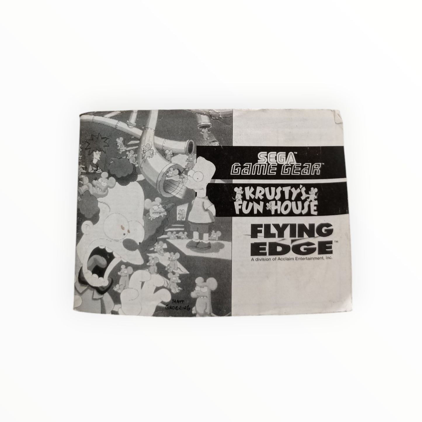 Krusty's Fun House Sega Game Gear Notice seule en Français