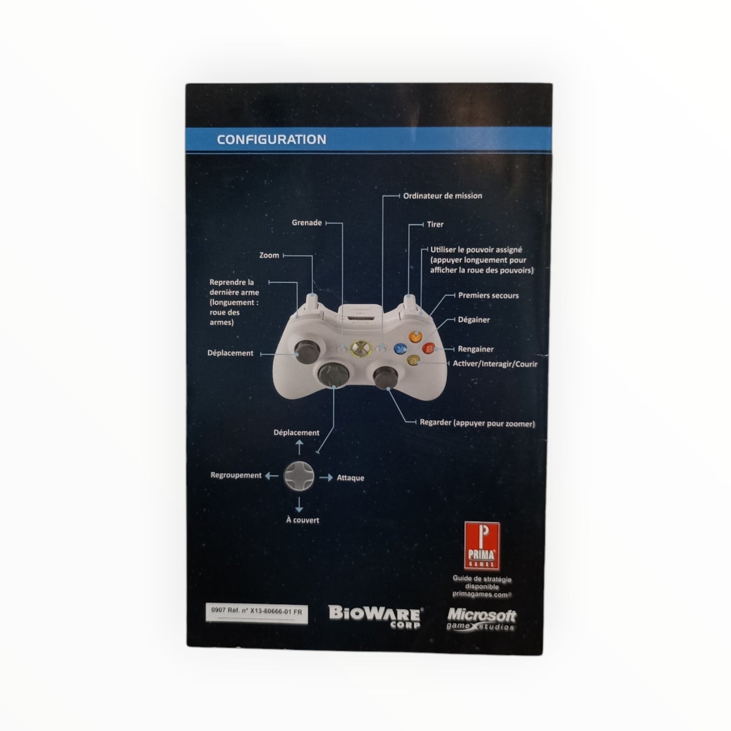 Mass Effect Xbox 360 Notice seule