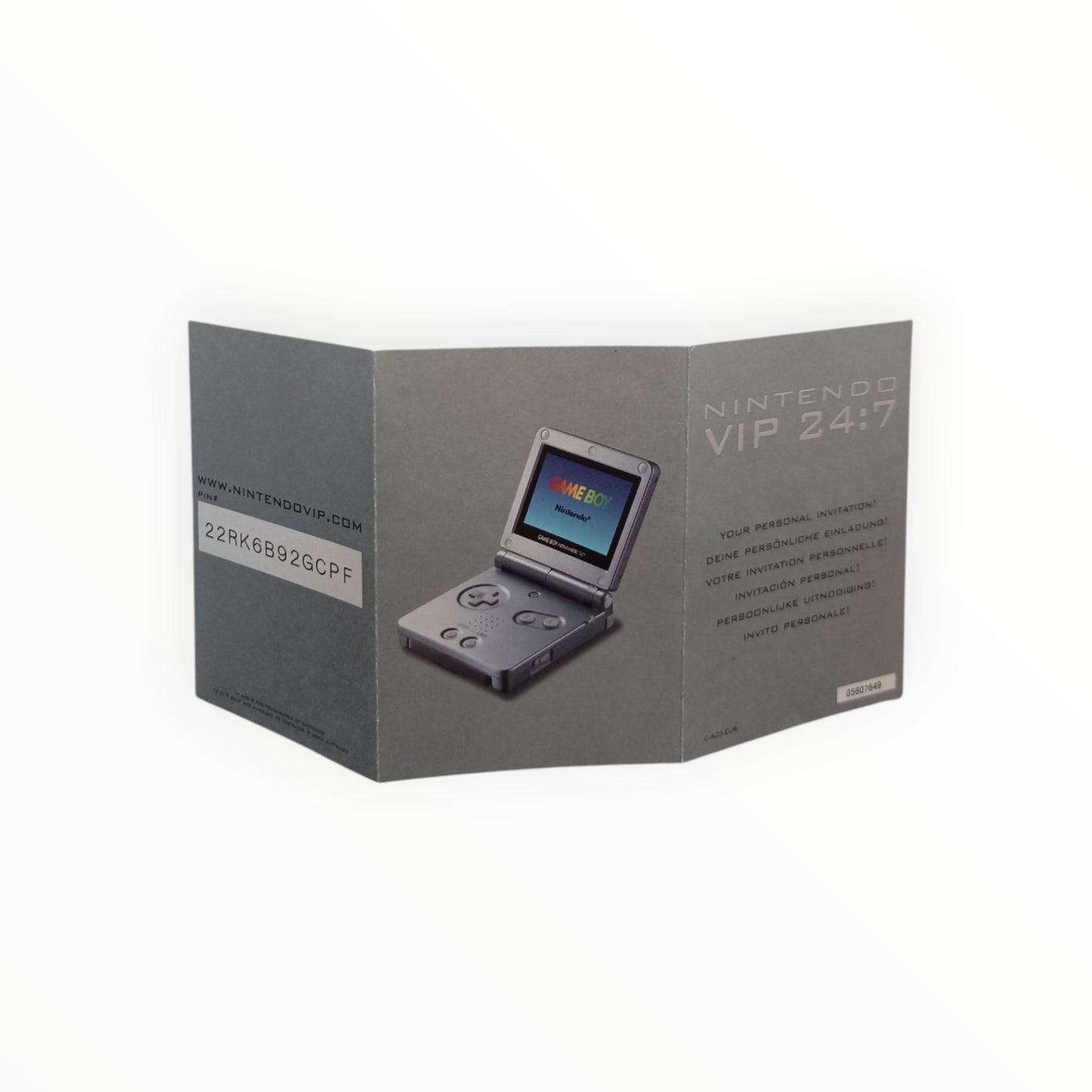 Nintendo VIP 24:7 - Carte VIP - Nintendo Game Boy Advance