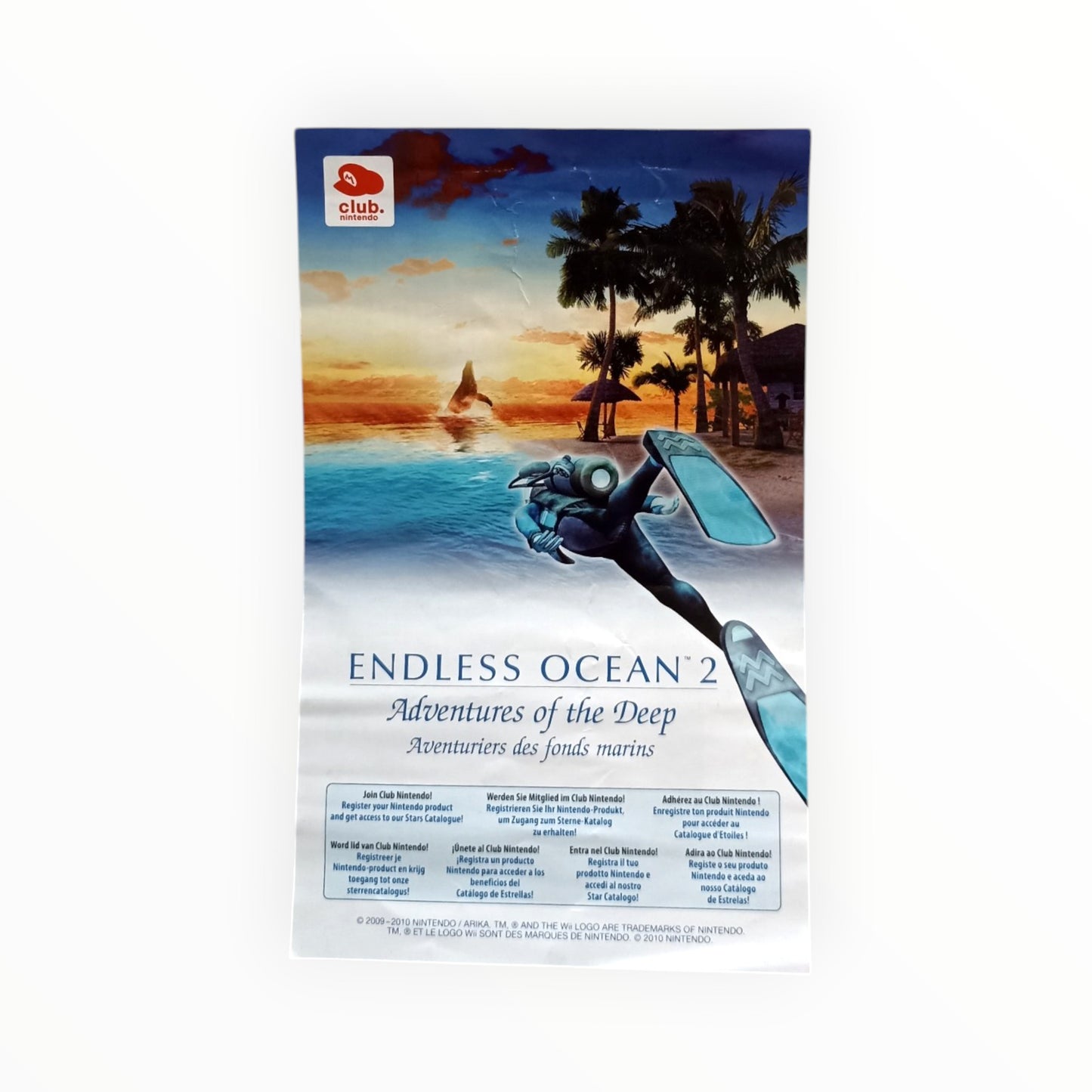 carte VIP seule non grattée Endless Ocean 2 Adventures of the Deep Nintendo Wii