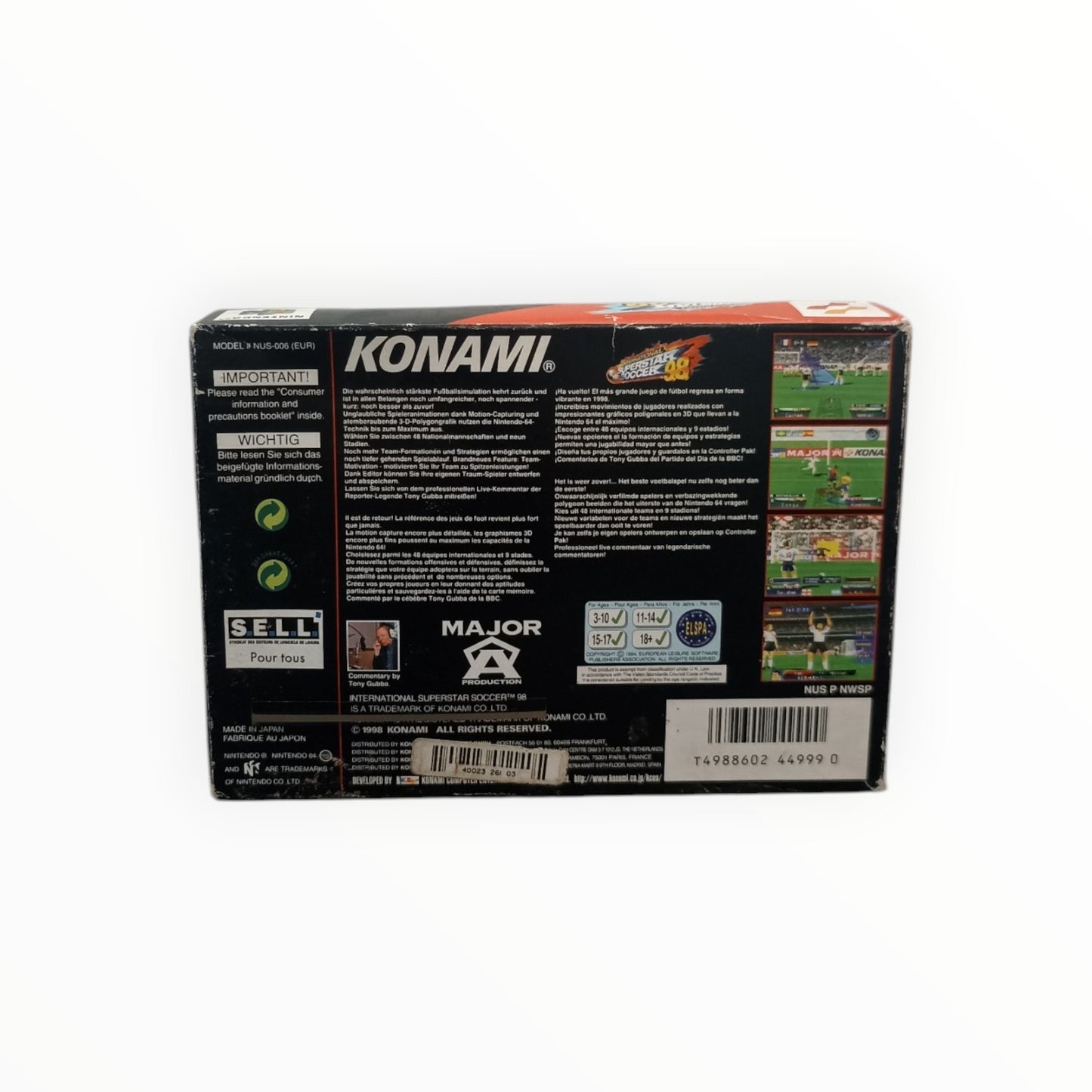 International Superstar Soccer 98 Nintendo 64 FRA