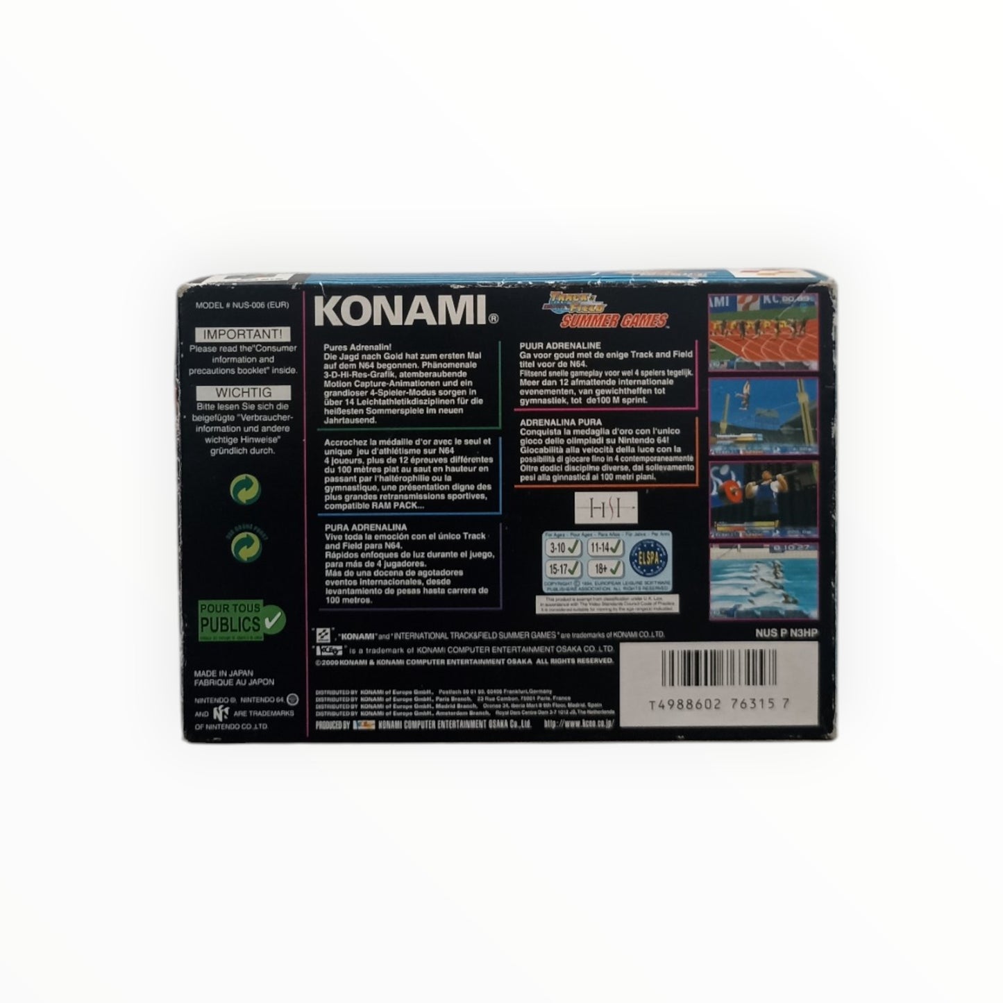 International Track & Field Summer Games Nintendo 64 FRA