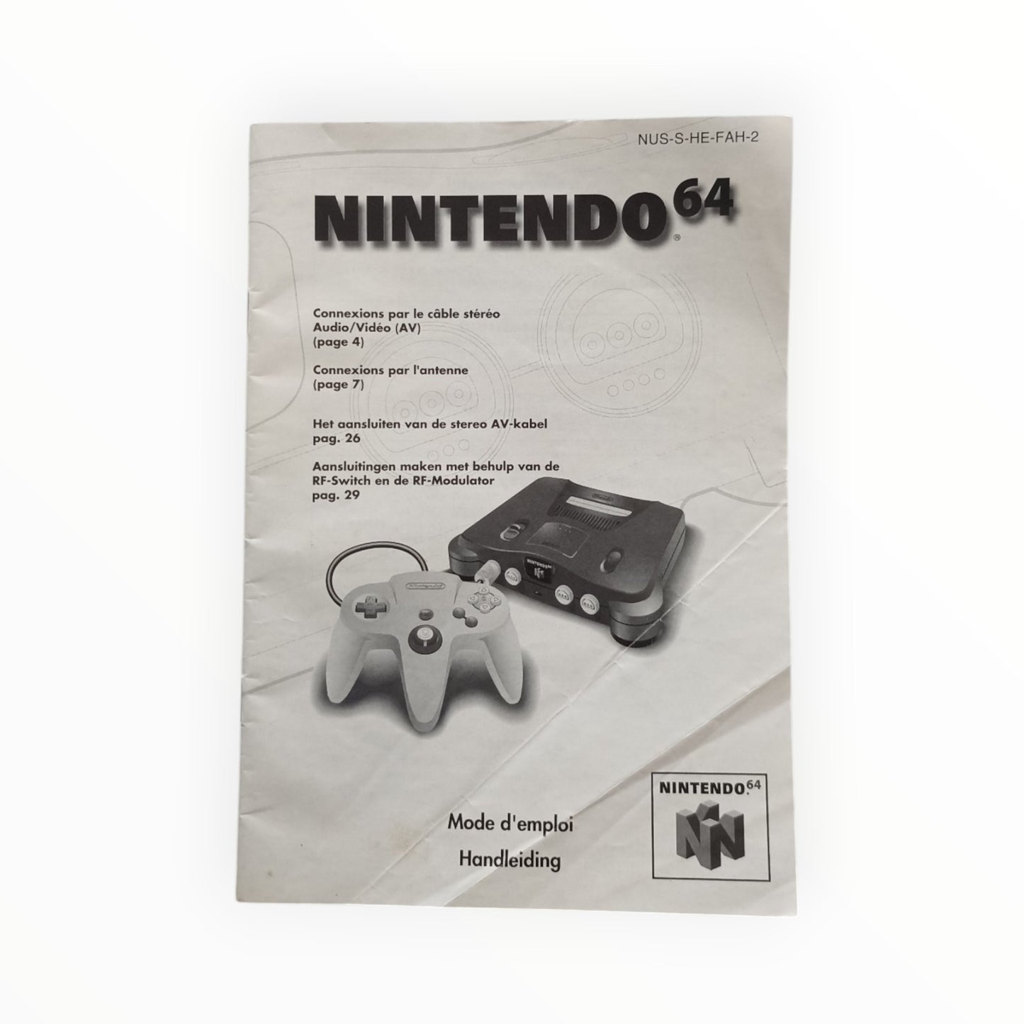 Notice Nintendo 64 Mode d’emploi Notice seule EUR Nintendo 64 (N64)