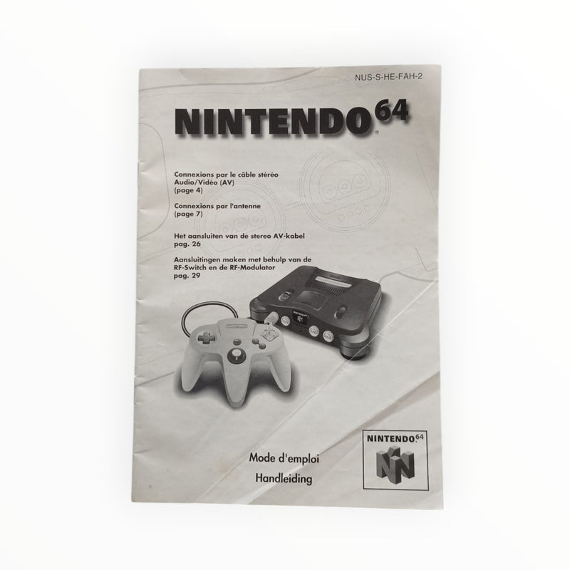 Notice Nintendo 64 Mode d’emploi Notice seule EUR Nintendo 64 (N64)