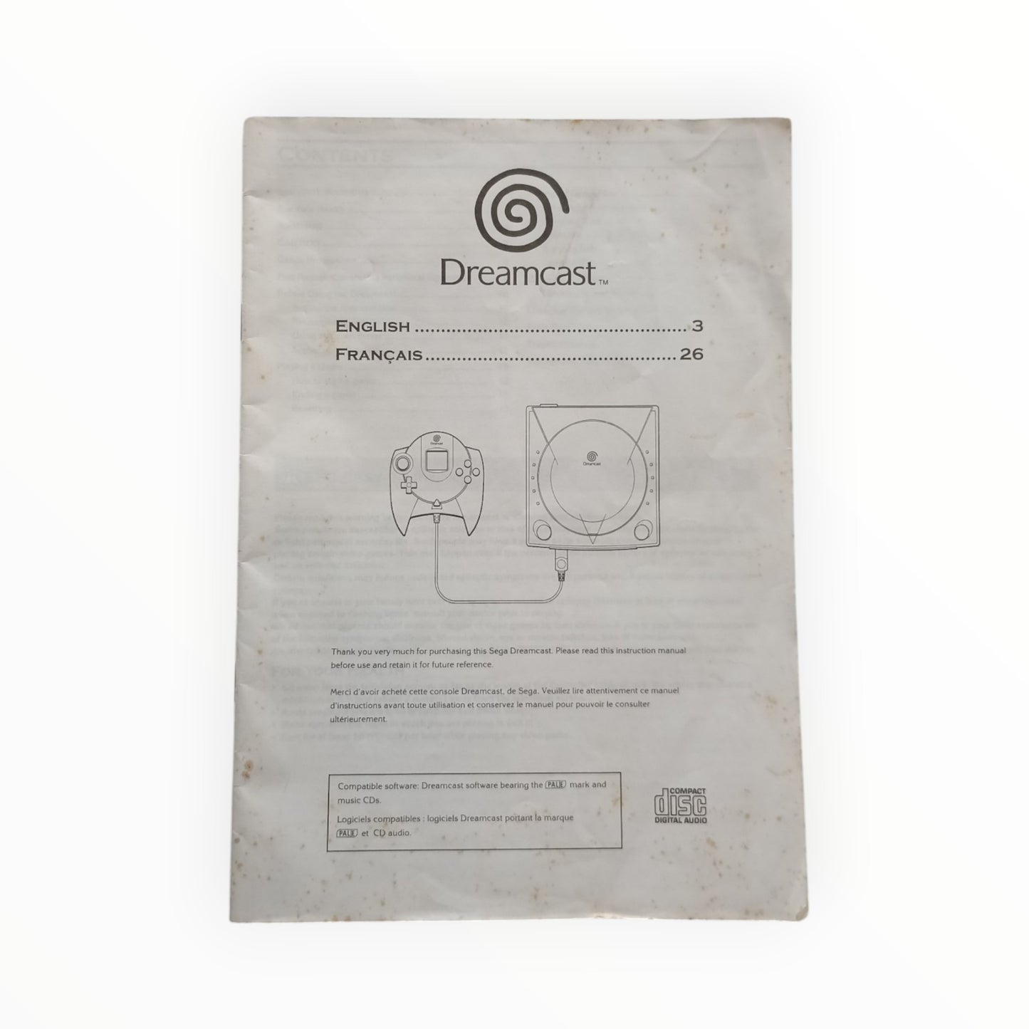 Notice Dreamcast Mode d’emploi Notice seule EUR Sega Dreamcast (DC)