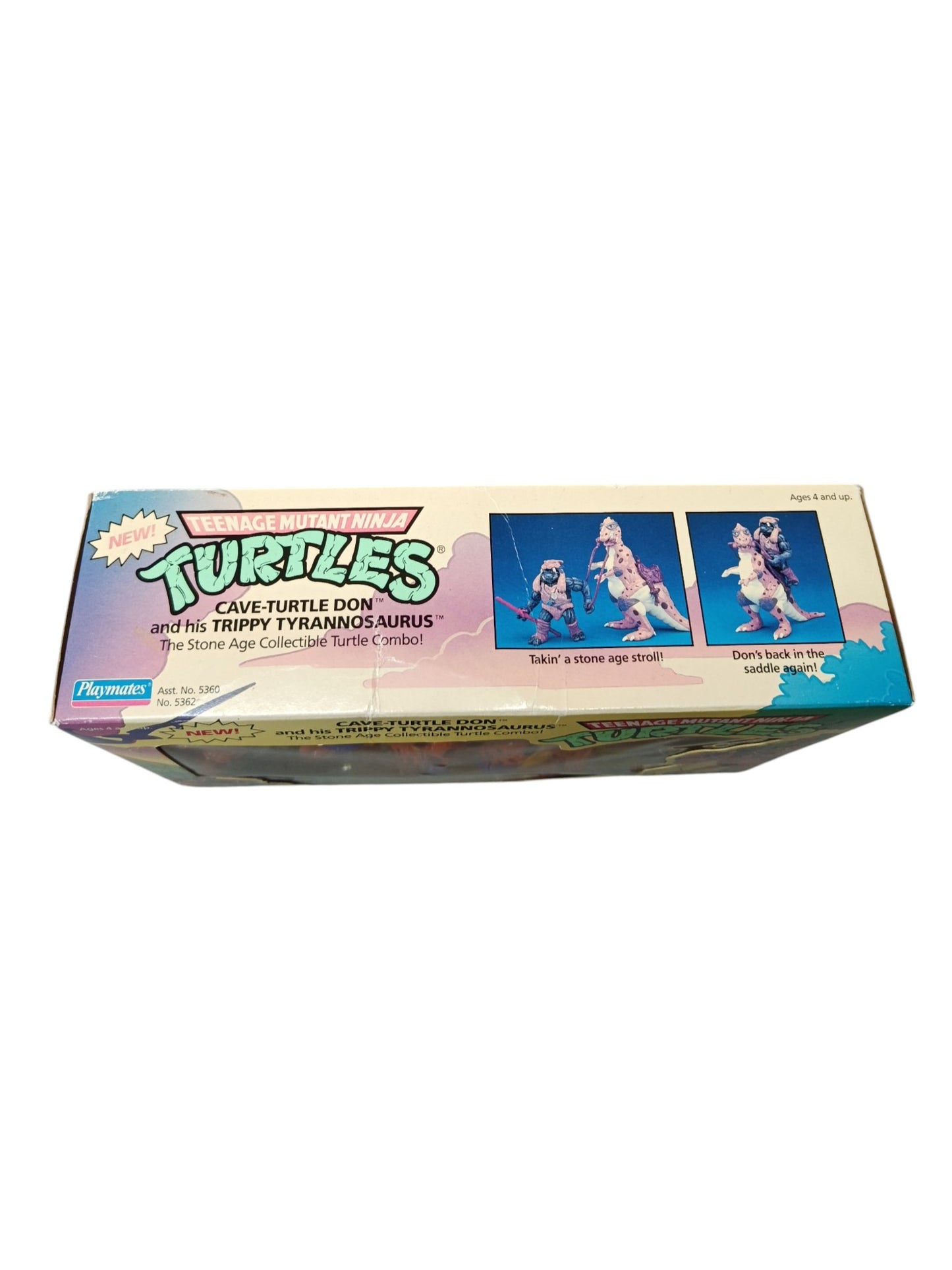 Figurine Tortues Ninja Cave Turtle Don avec dinosaure Neuf