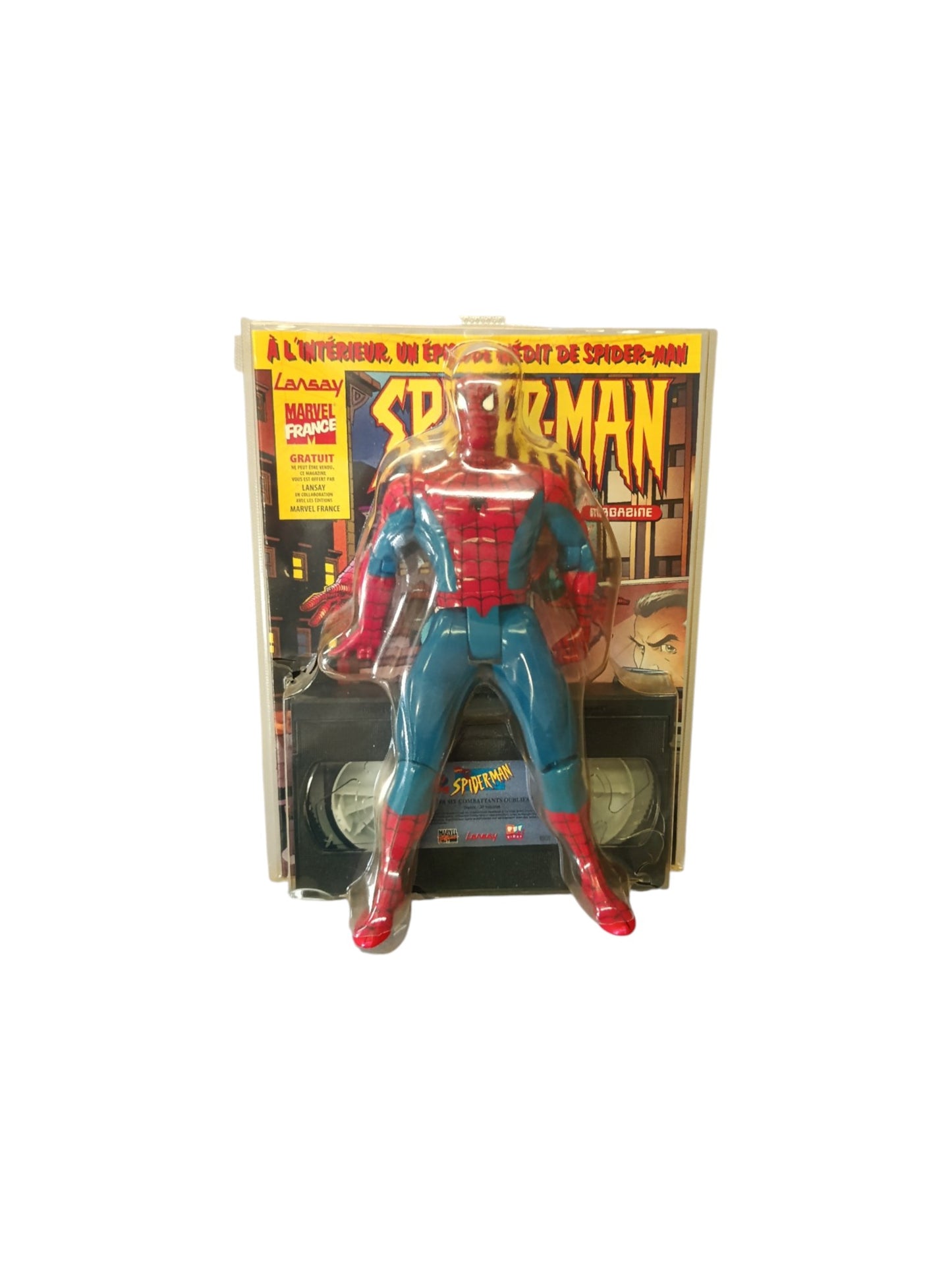 Figurine Spider-Man avec cassette VHS Marvel France en blister