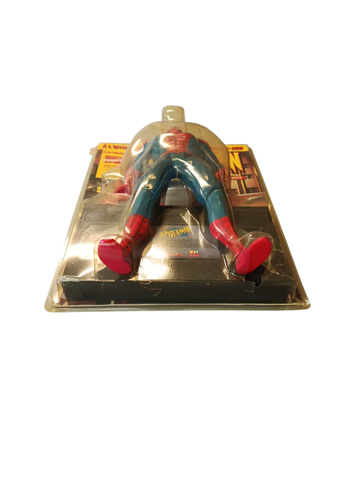 Figurine Spider-Man avec cassette VHS Marvel France en blister
