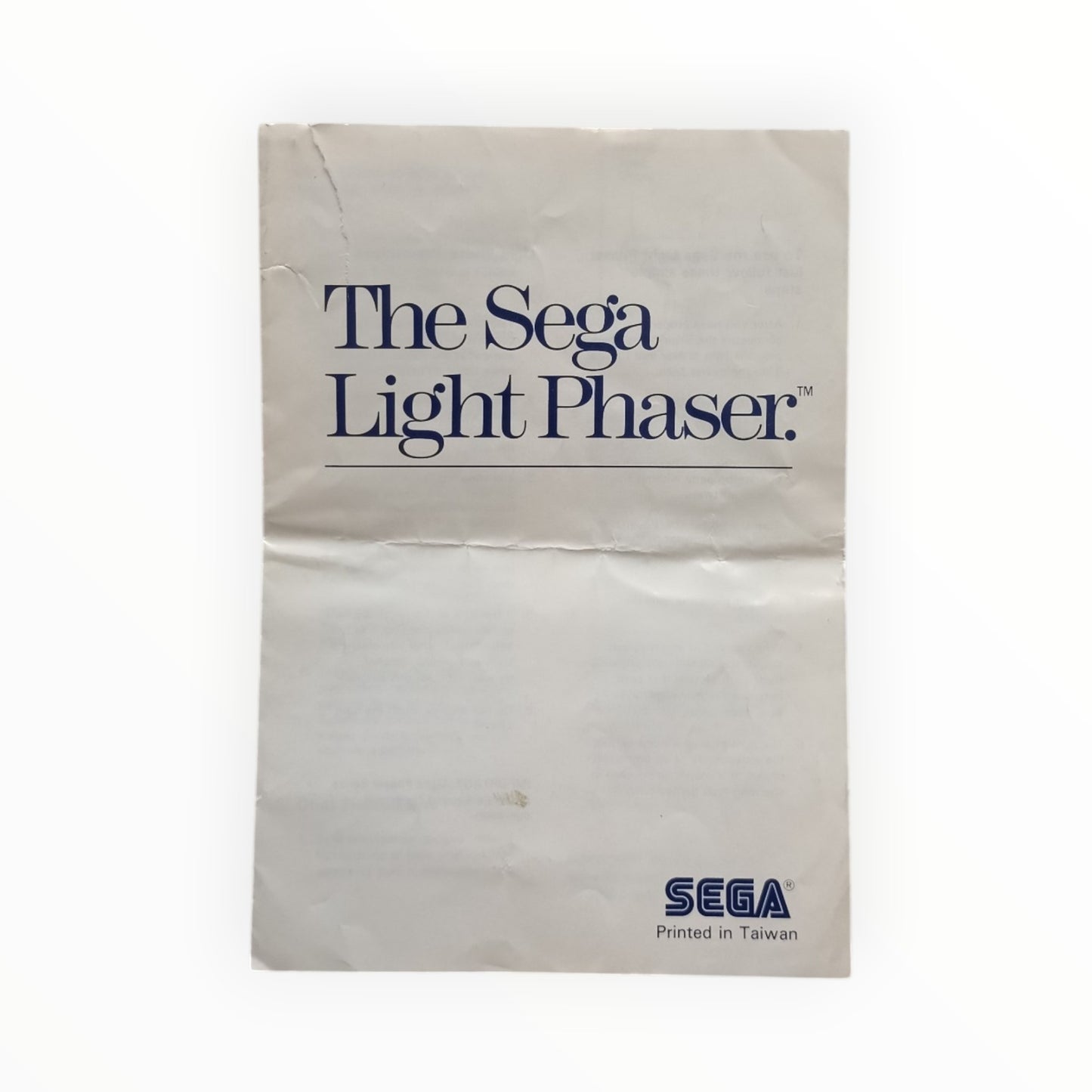 The Sega Light Phaser Notice Sega Master System