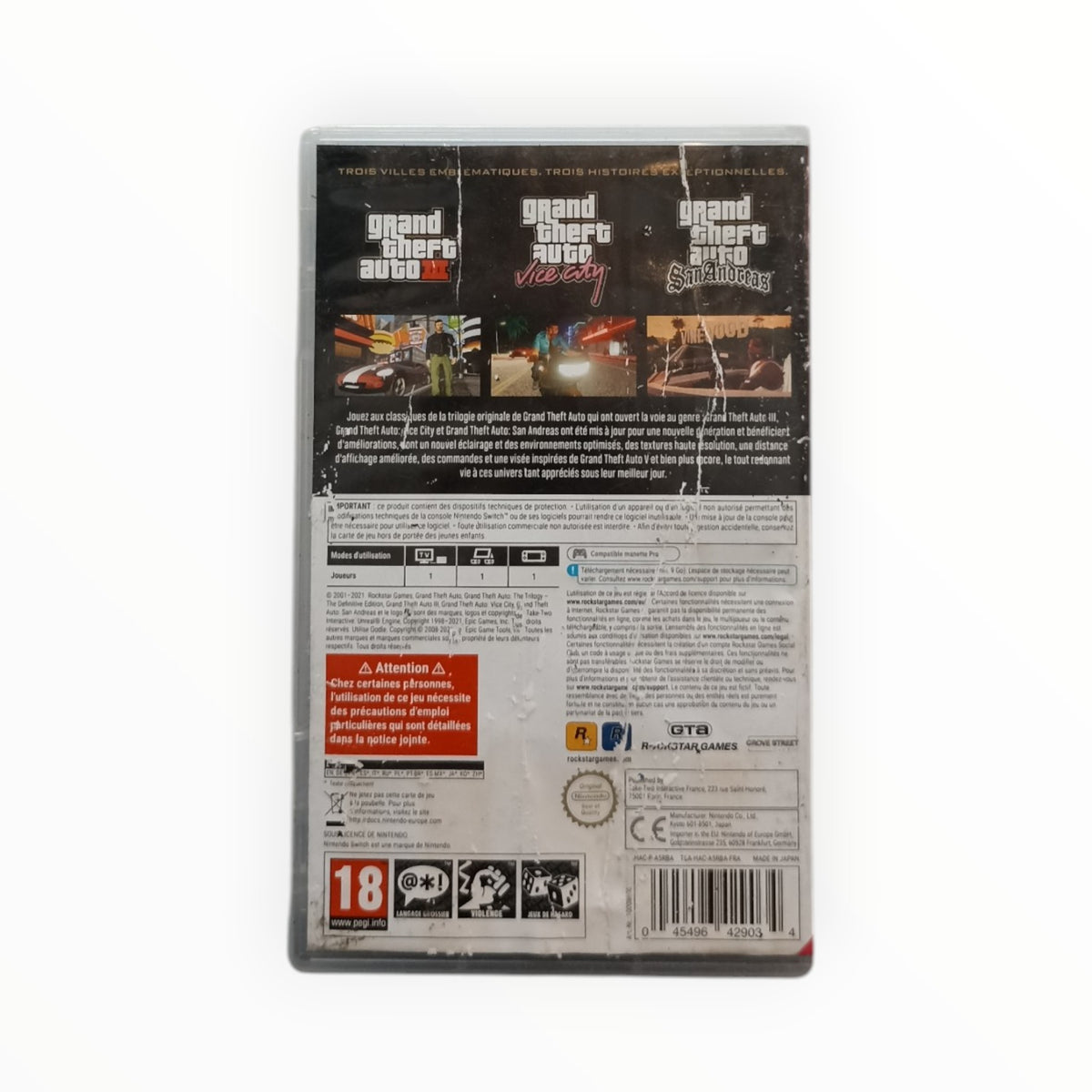 Boite Seule : Grand Theft Auto The Trilogy Nintendo Switch