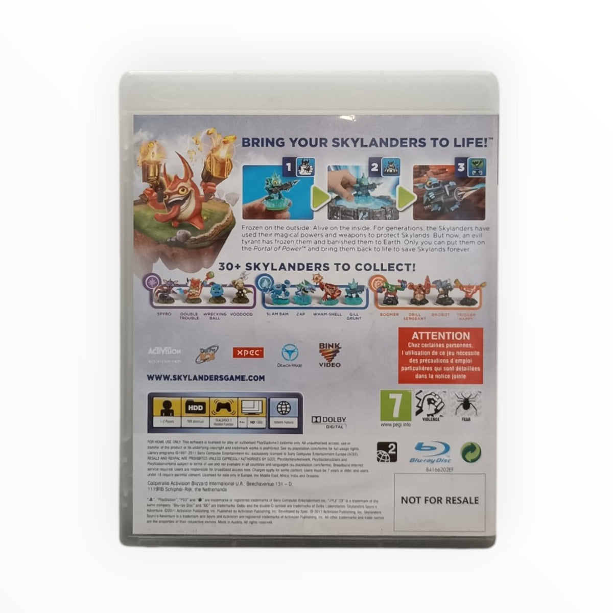 Skylanders spyro's adventure PlayStation 3 (PS3) Français Complet