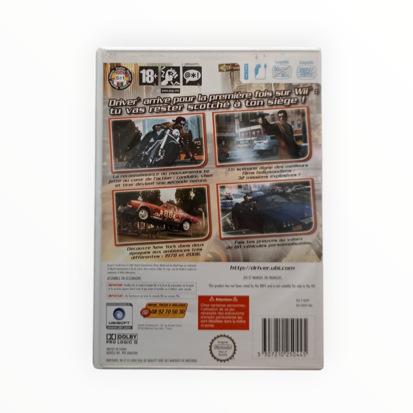 Driver Parallel Lines Nintendo Wii Complet FRA