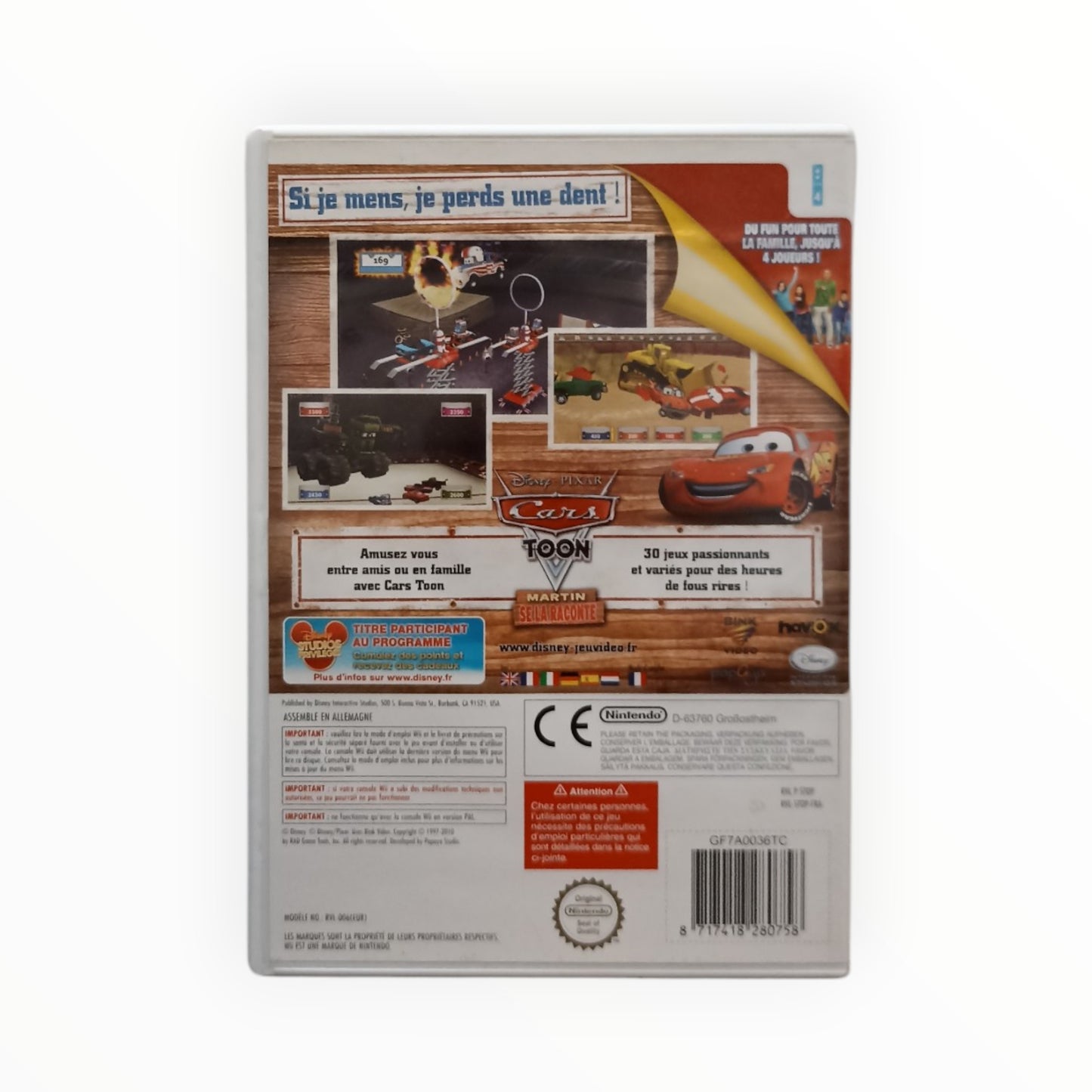 Cars Toon Martin Se La Raconte Nintendo Wii Complet FRA