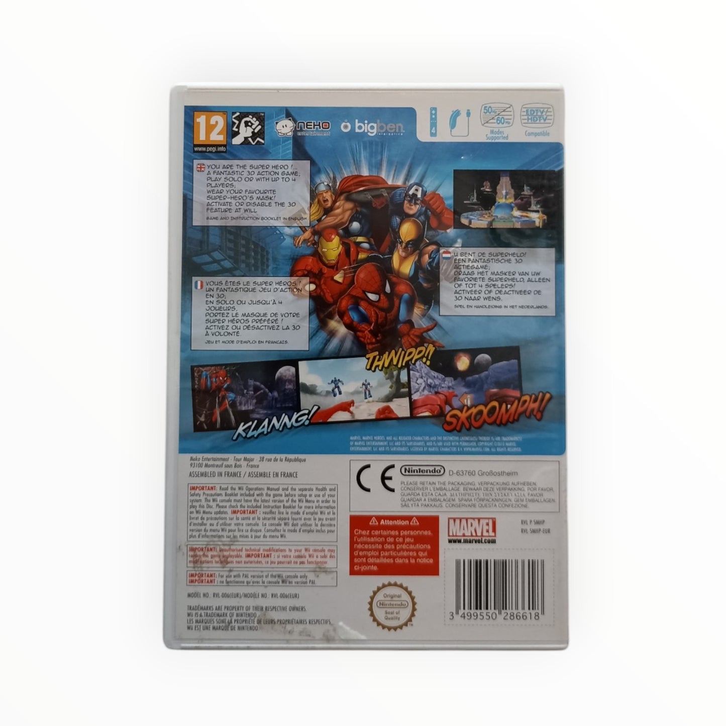 Marvel Super Heroes 3D Grandmaster’s Challenge Nintendo Wii Complet PAL EUR